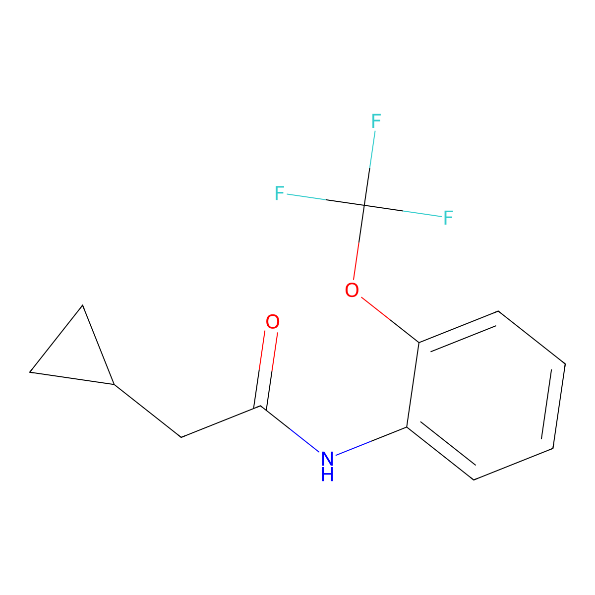 2-cyclopropyl-N-[2-(trifluoromethoxy)phenyl]acetamide molecular structure, CAS 2329286-52-2