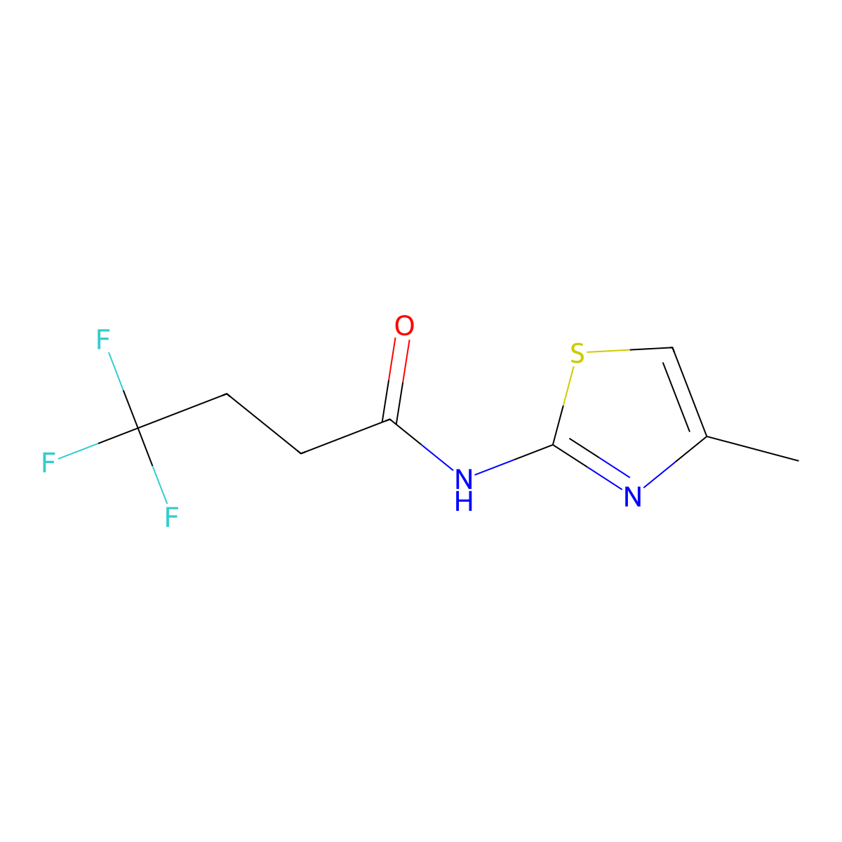 4,4,4-trifluoro-N-(4-methyl-1,3-thiazol-2-yl)butanamide molecular structure, CAS 2329288-05-1