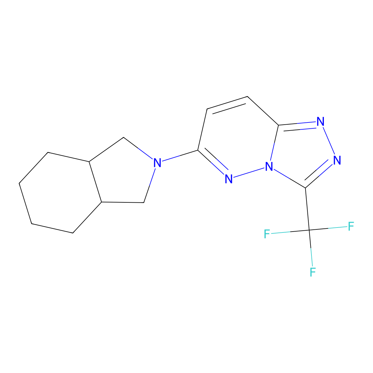 2-[3-(trifluoromethyl)-[1,2,4]triazolo[4,3-b]pyridazin-6-yl]-octahydro-1H-isoindole molecular structure, CAS 2329290-49-3