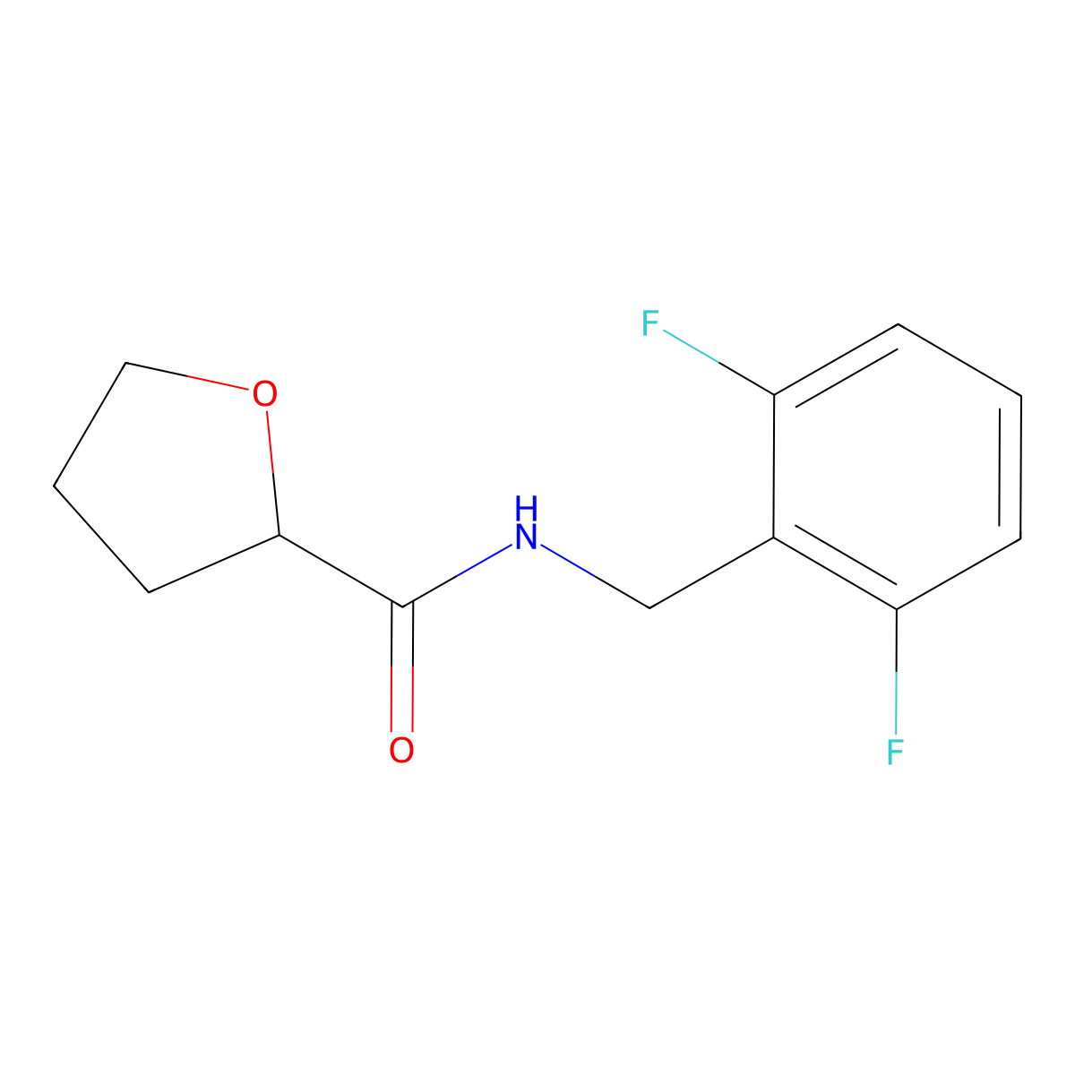 N-[(2,6-difluorophenyl)methyl]oxolane-2-carboxamide molecular structure, CAS 2329290-87-9