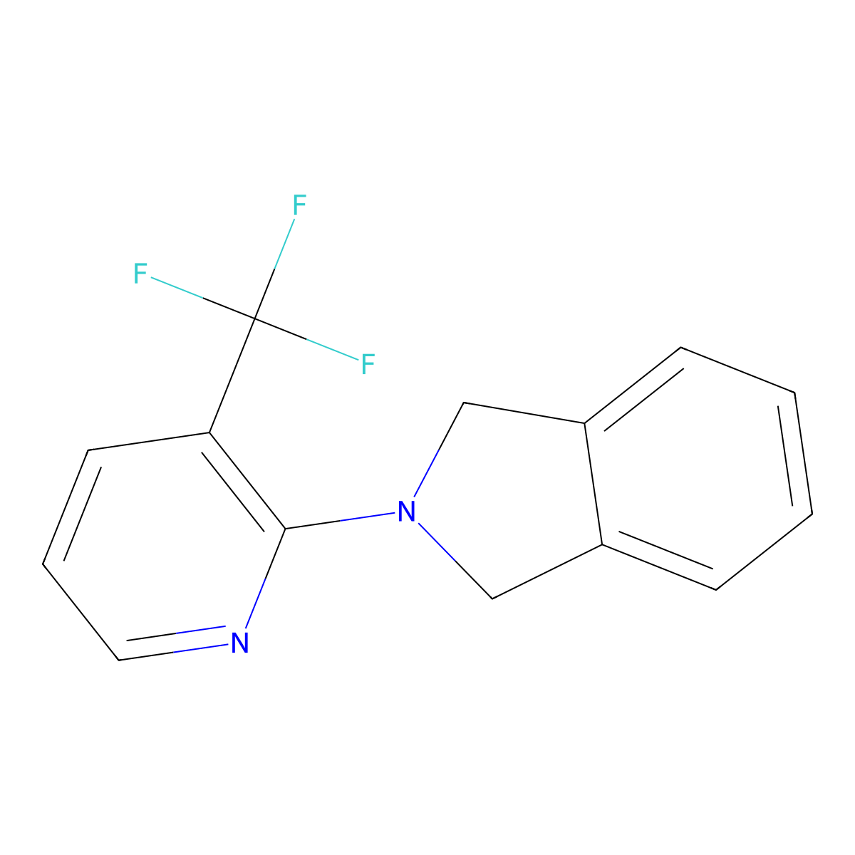 2-[3-(trifluoromethyl)pyridin-2-yl]-2,3-dihydro-1H-isoindole molecular structure, CAS 2329301-90-6