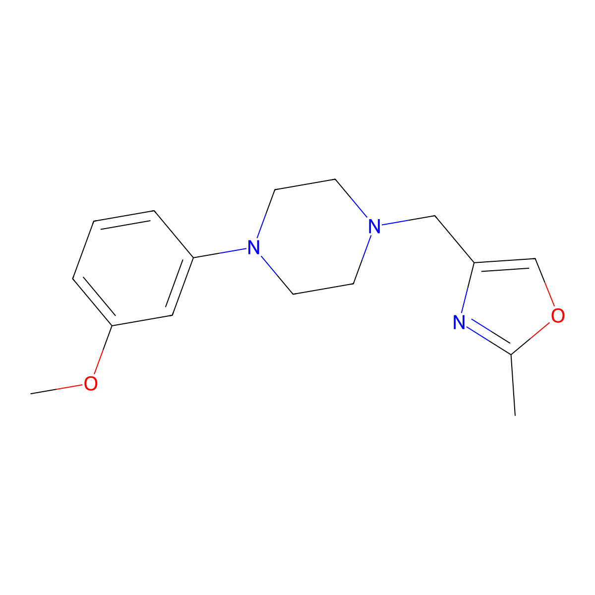 1-(3-Methoxyphenyl)-4-[(2-methyl-1,3-oxazol-4-yl)methyl]piperazine molecular structure, CAS 2329308-67-8
