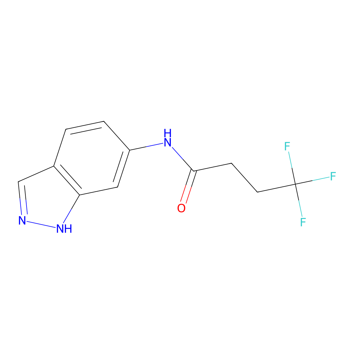 4,4,4-trifluoro-N-(1H-indazol-6-yl)butanamide molecular structure, CAS 2329311-63-7