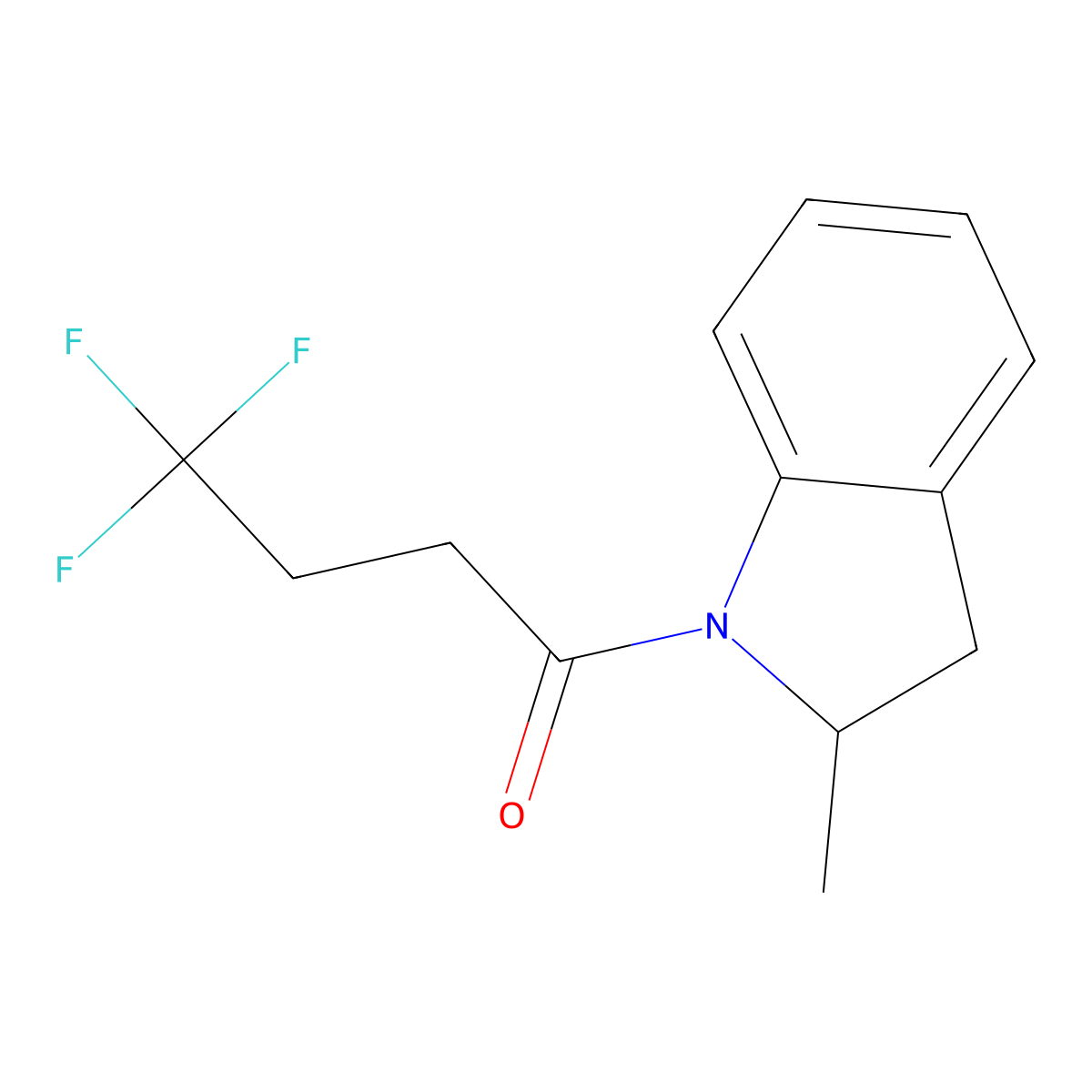4,4,4-trifluoro-1-(2-methyl-2,3-dihydro-1H-indol-1-yl)butan-1-one molecular structure, CAS 2329314-13-6