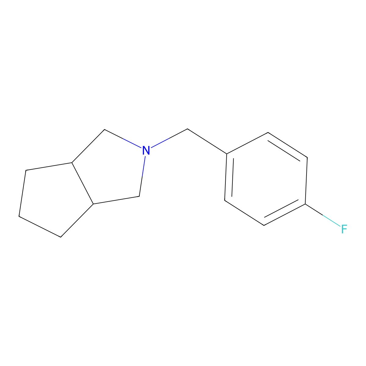 2-[(4-Fluorophenyl)methyl]-octahydrocyclopenta[c]pyrrole molecular structure, CAS 2329315-22-0