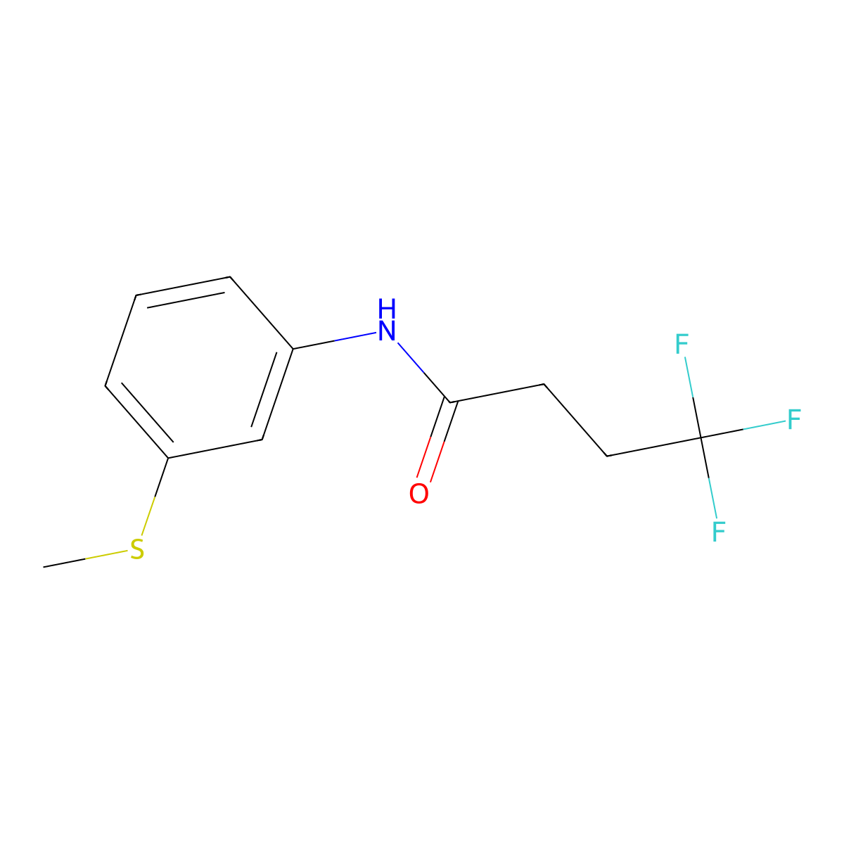 4,4,4-trifluoro-N-[3-(methylsulfanyl)phenyl]butanamide molecular structure, CAS 2329315-81-1