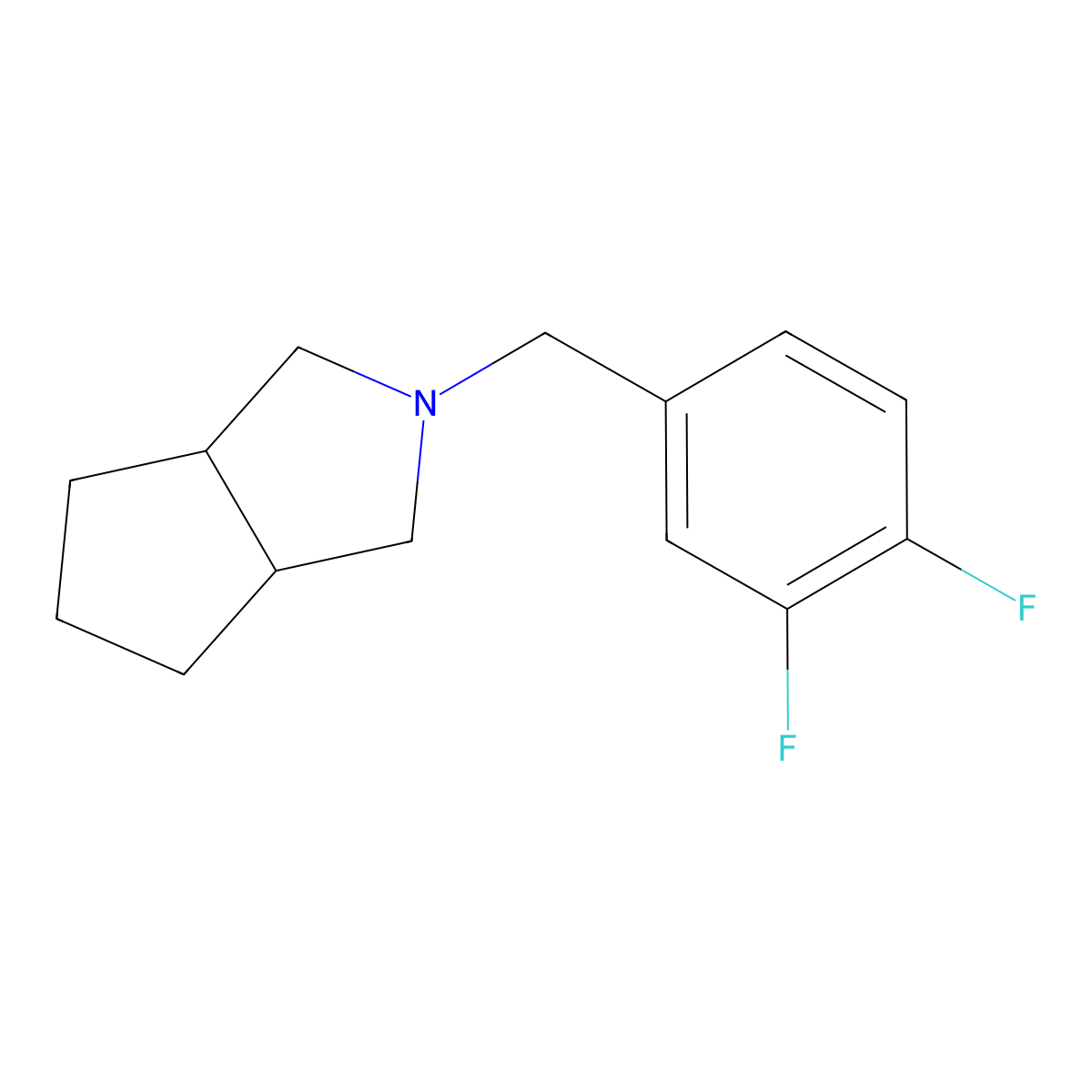 2-[(3,4-Difluorophenyl)methyl]-octahydrocyclopenta[c]pyrrole molecular structure, CAS 2329318-77-4