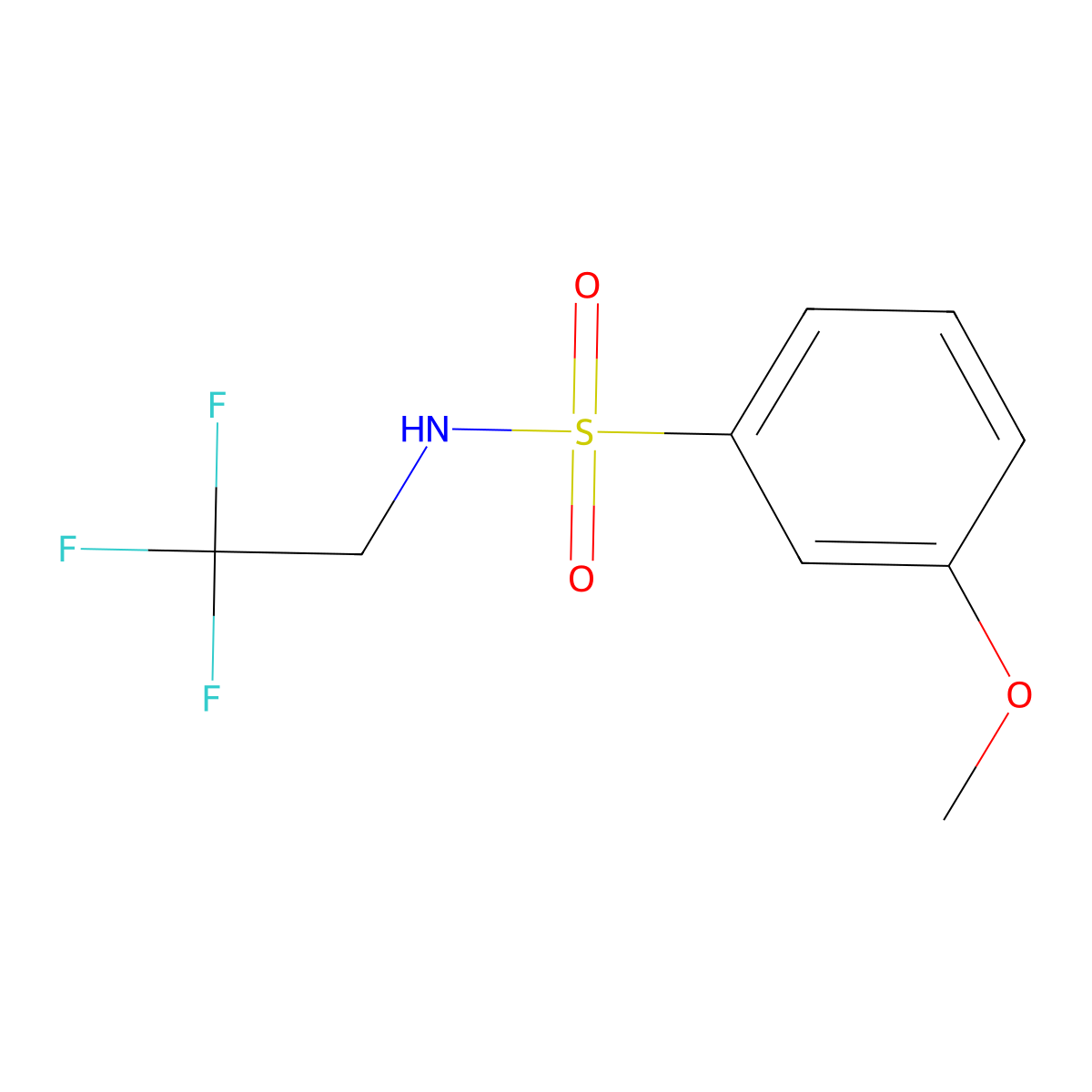 3-Methoxy-N-(2,2,2-trifluoroethyl)benzenesulfonamide molecular structure, CAS 2329323-01-3