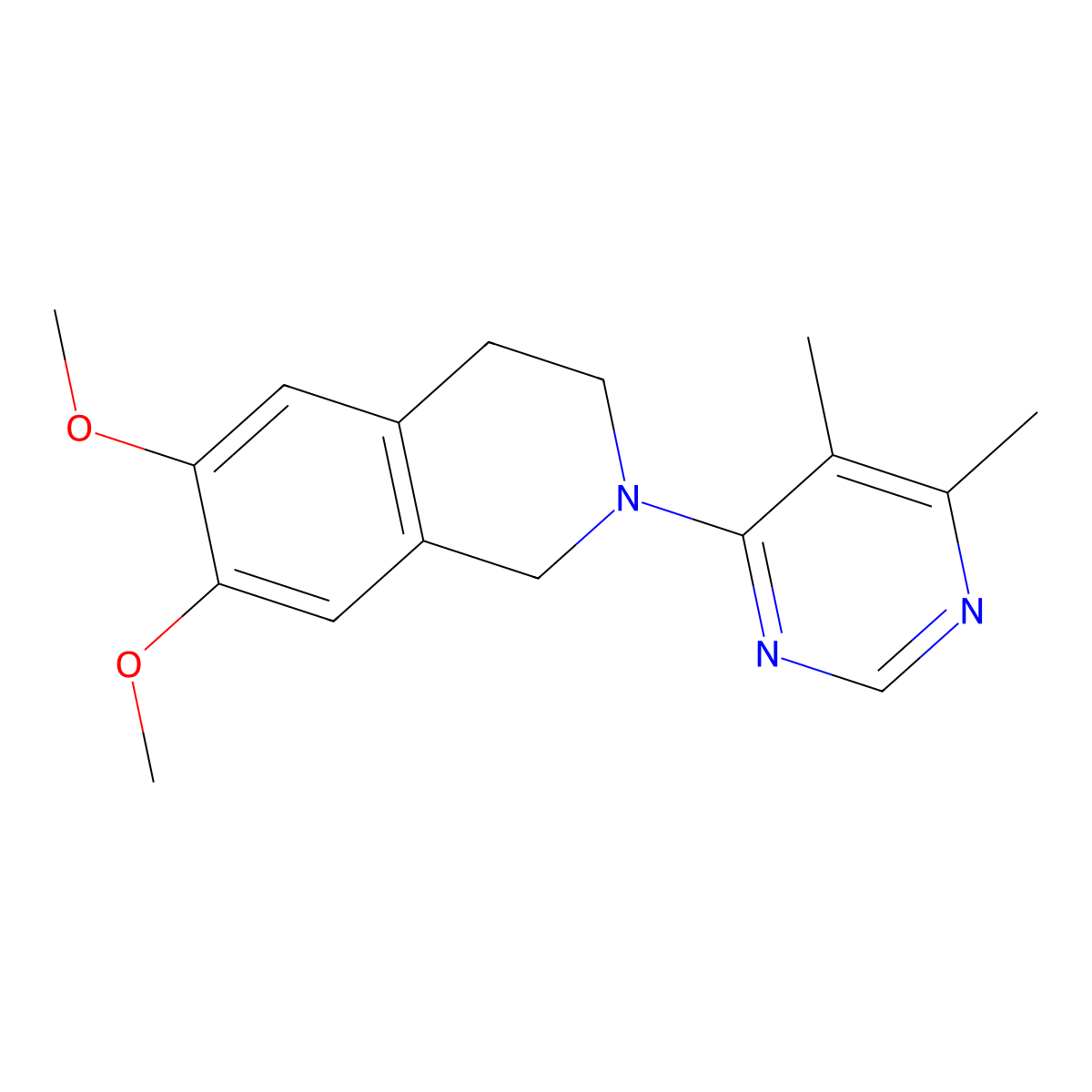 2-(5,6-Dimethylpyrimidin-4-yl)-6,7-dimethoxy-1,2,3,4-tetrahydroisoquinoline molecular structure, CAS 2329323-55-7
