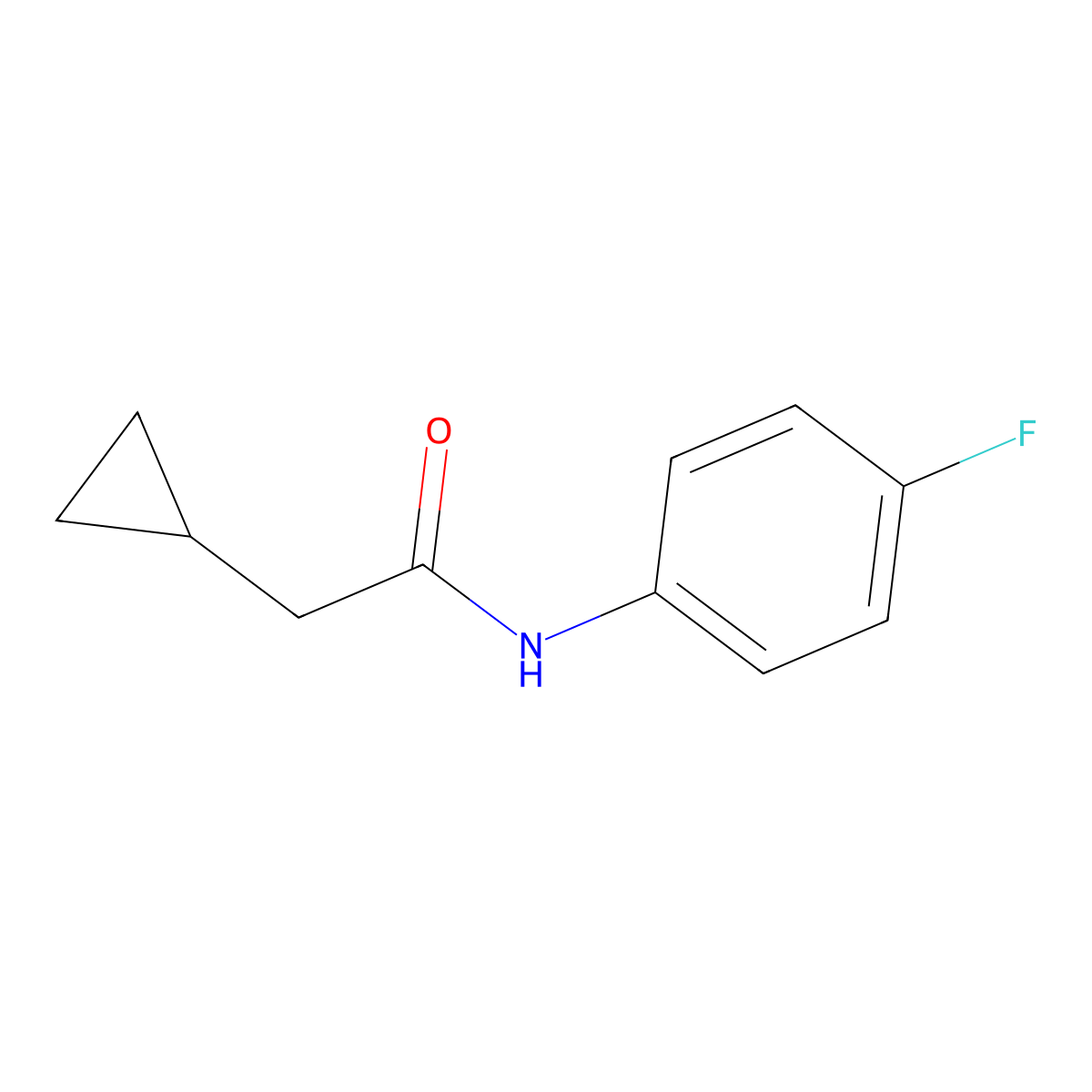 2-cyclopropyl-N-(4-fluorophenyl)acetamide molecular structure, CAS 2329324-04-9