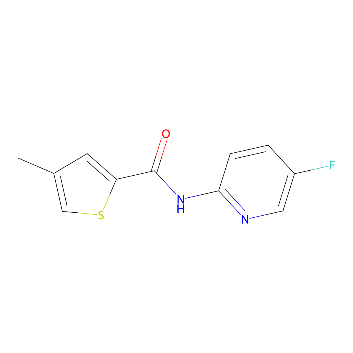 N-(5-fluoropyridin-2-yl)-4-methylthiophene-2-carboxamide molecular structure, CAS 2329324-84-5