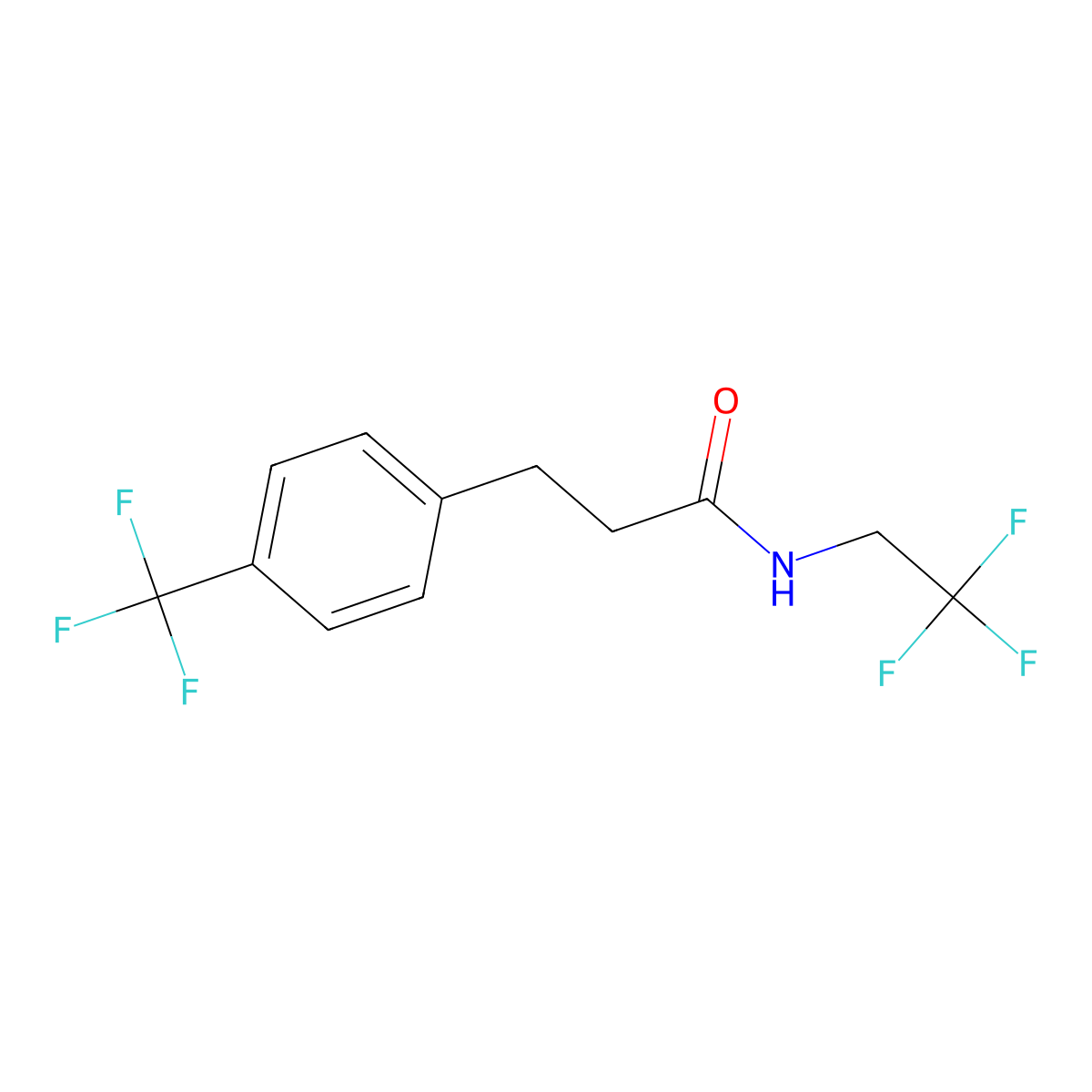 N-(2,2,2-Trifluoroethyl)-3-[4-(trifluoromethyl)phenyl]propanamide molecular structure, CAS 2329326-91-0