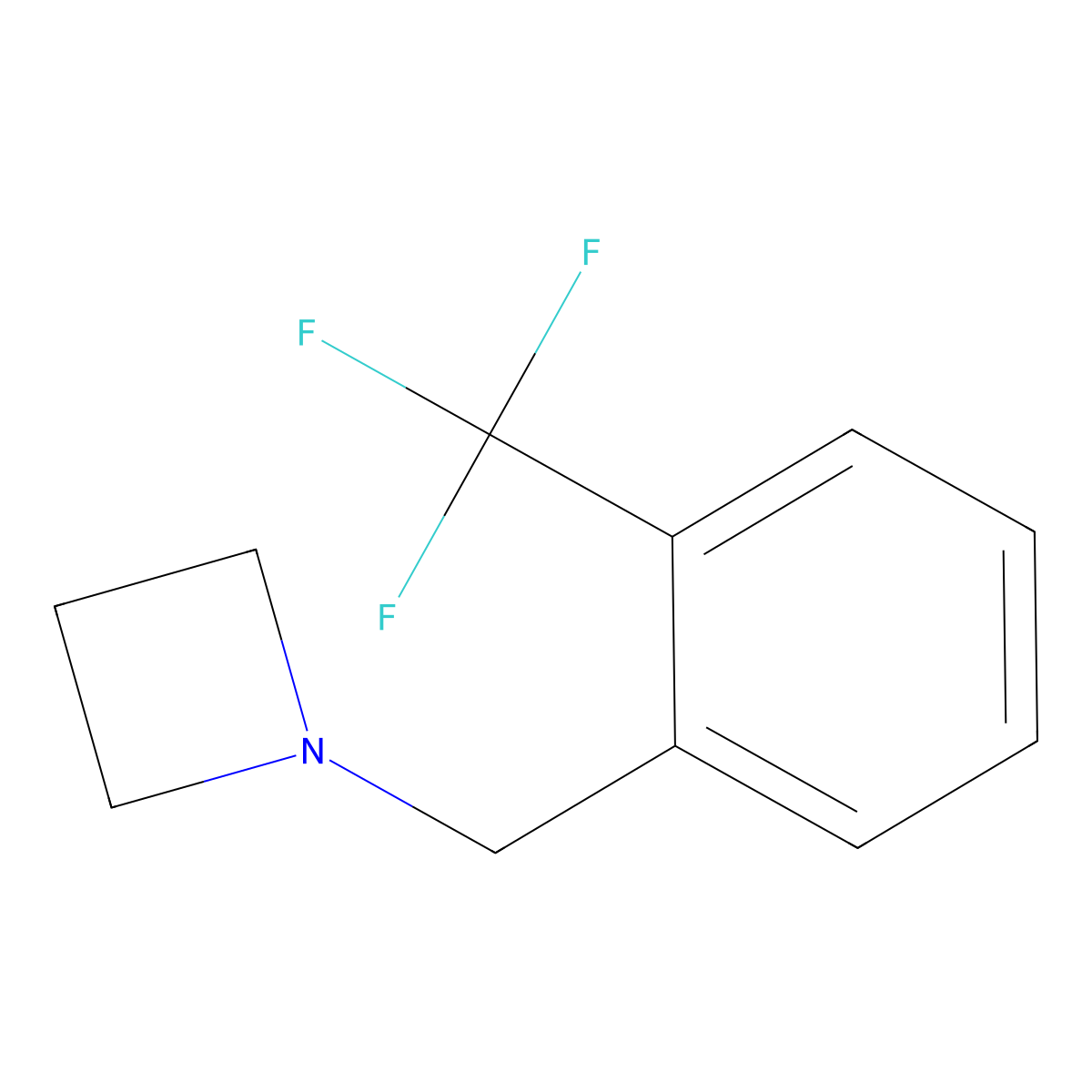 1-(2-(Trifluoromethyl)benzyl)azetidine molecular structure, CAS 2329327-87-7