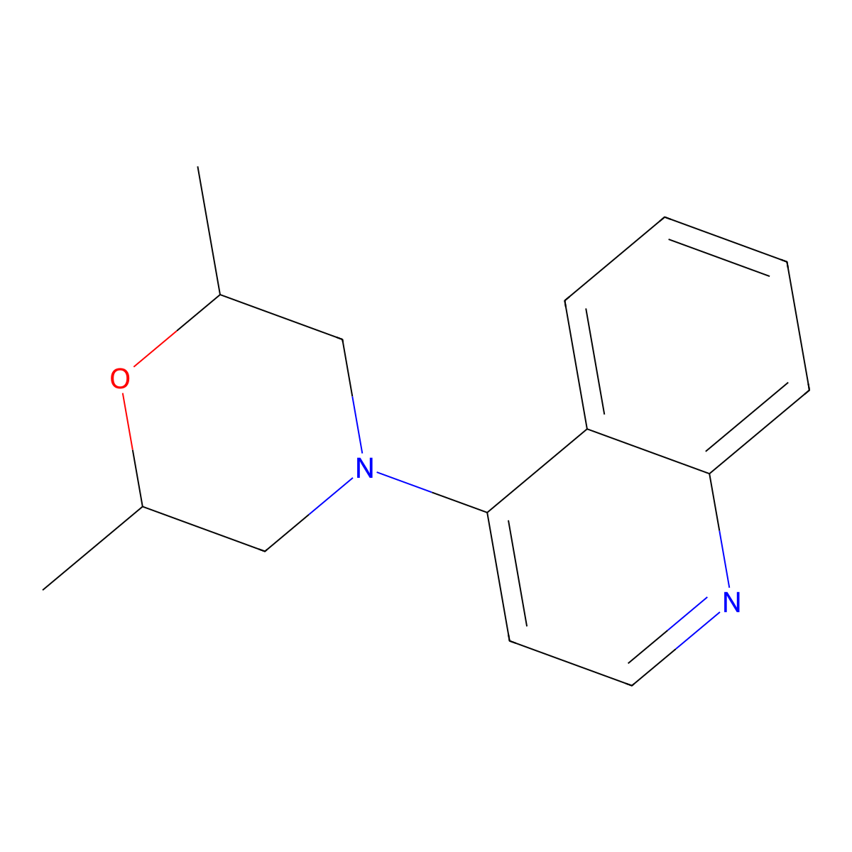 4-(2,6-Dimethylmorpholin-4-yl)quinoline molecular structure, CAS 2329328-31-4
