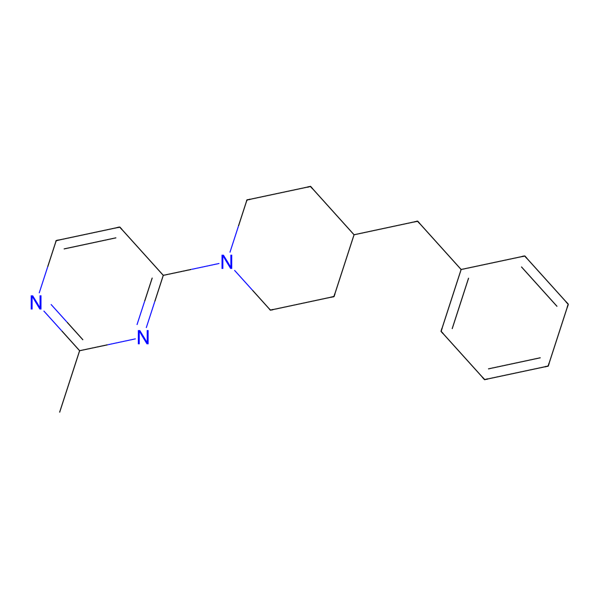 4-(4-Benzylpiperidin-1-yl)-2-methylpyrimidine molecular structure, CAS 2329331-12-4
