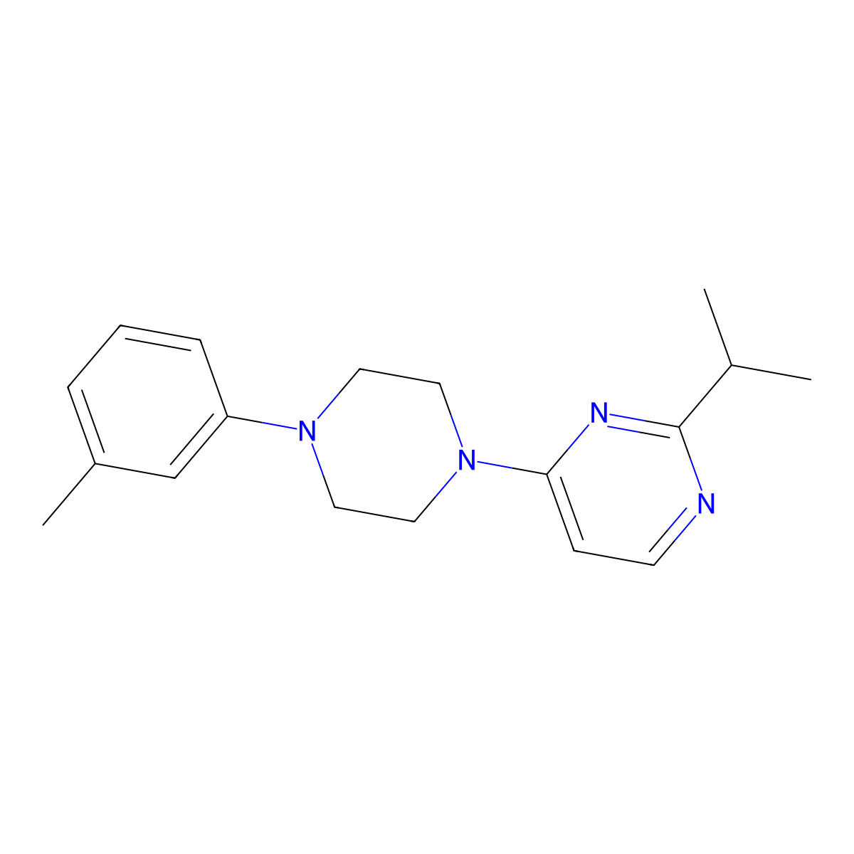 4-[4-(3-Methylphenyl)piperazin-1-yl]-2-(propan-2-yl)pyrimidine molecular structure, CAS 2329331-18-0