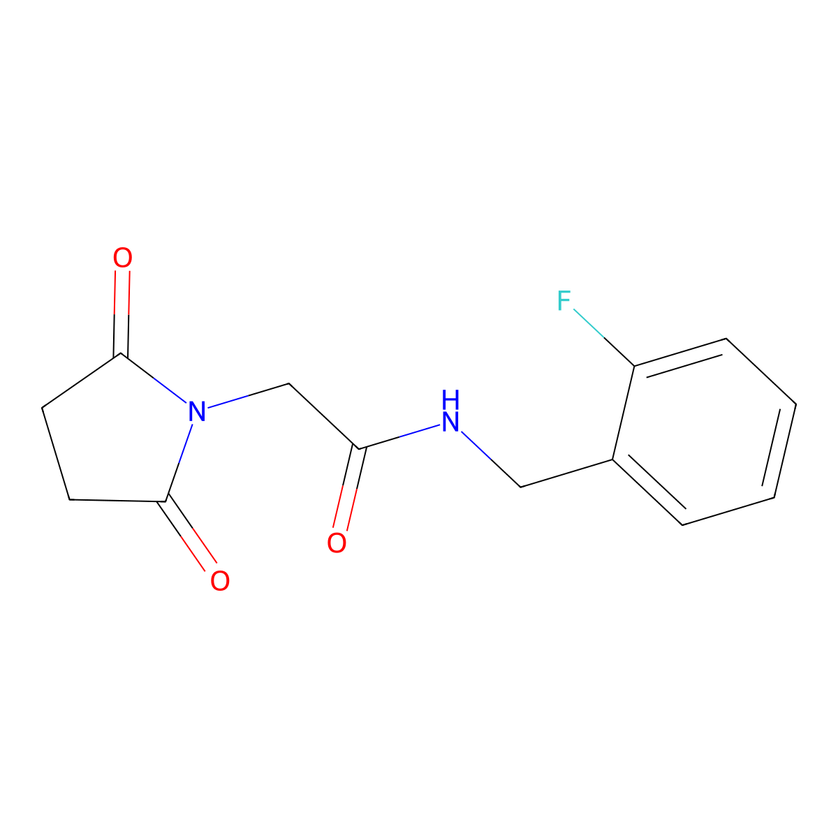 2-(2,5-dioxopyrrolidin-1-yl)-N-[(2-fluorophenyl)methyl]acetamide molecular structure, CAS 2329342-19-8