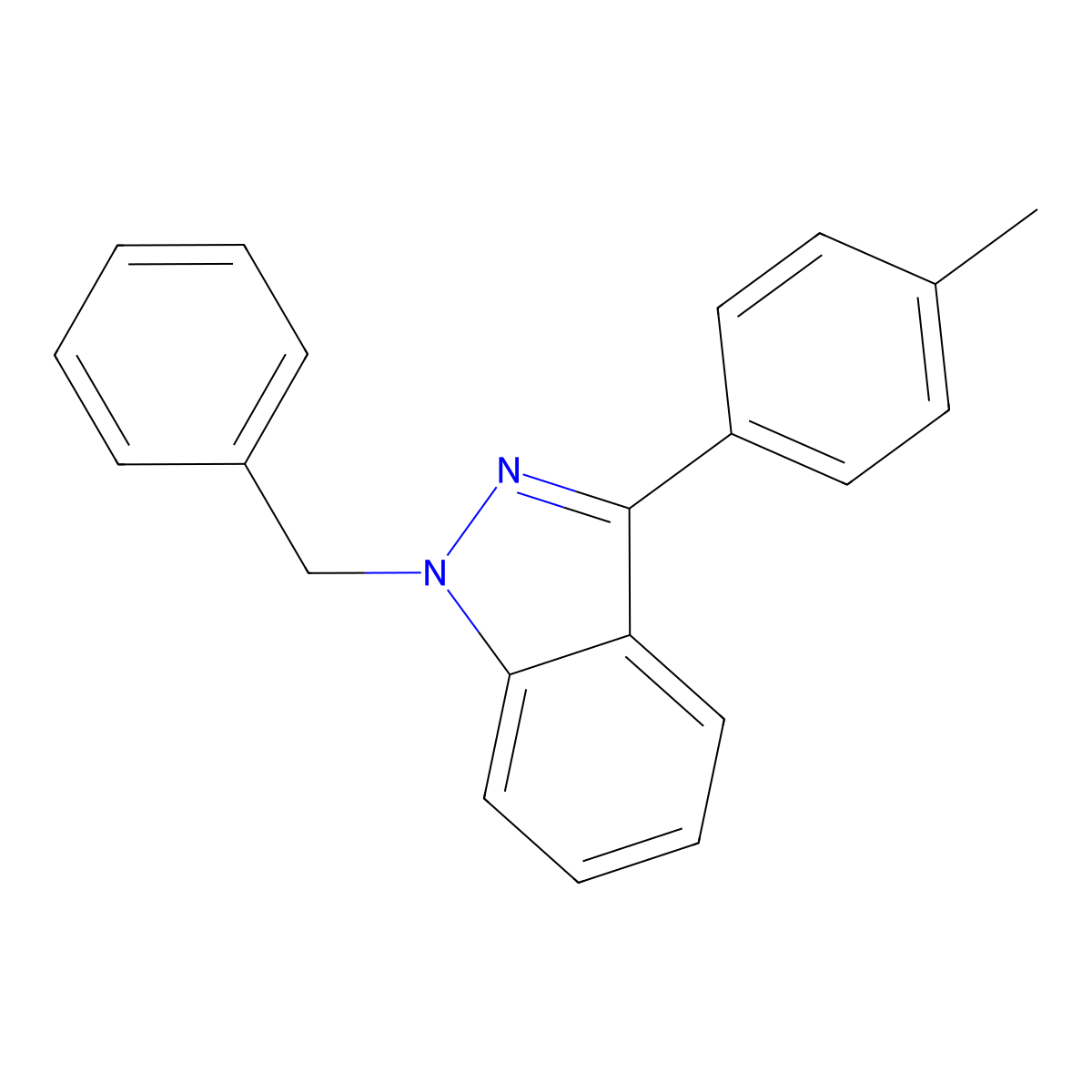 Benzyl-3-(4-methylphenyl)-1h-indazole molecular structure, CAS 232935-08-9