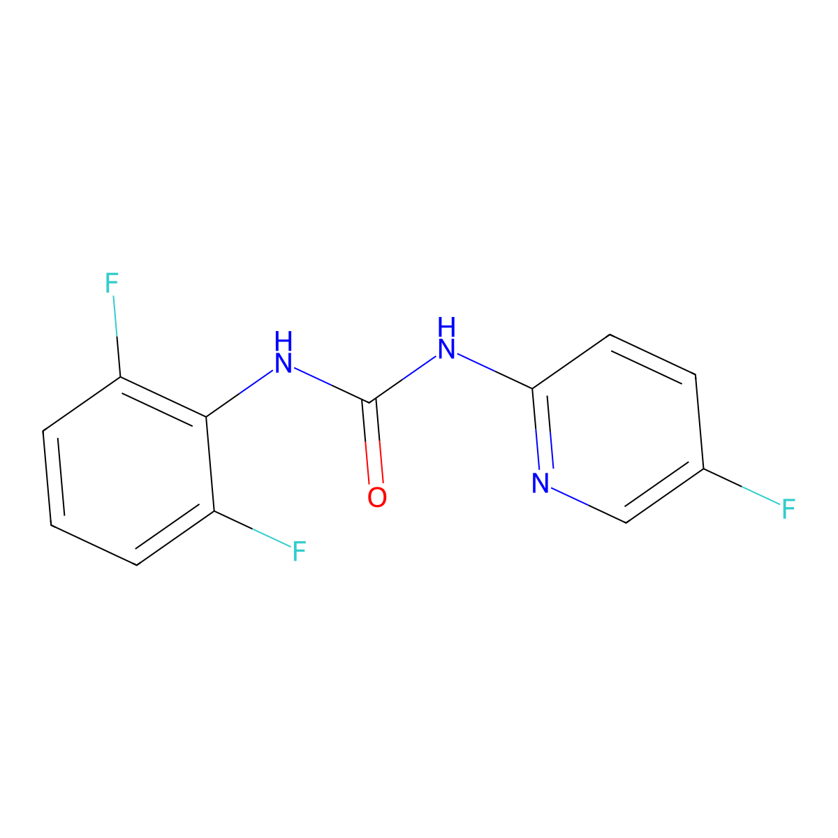 3-(2,6-Difluorophenyl)-1-(5-fluoropyridin-2-yl)urea molecular structure, CAS 2329350-13-0