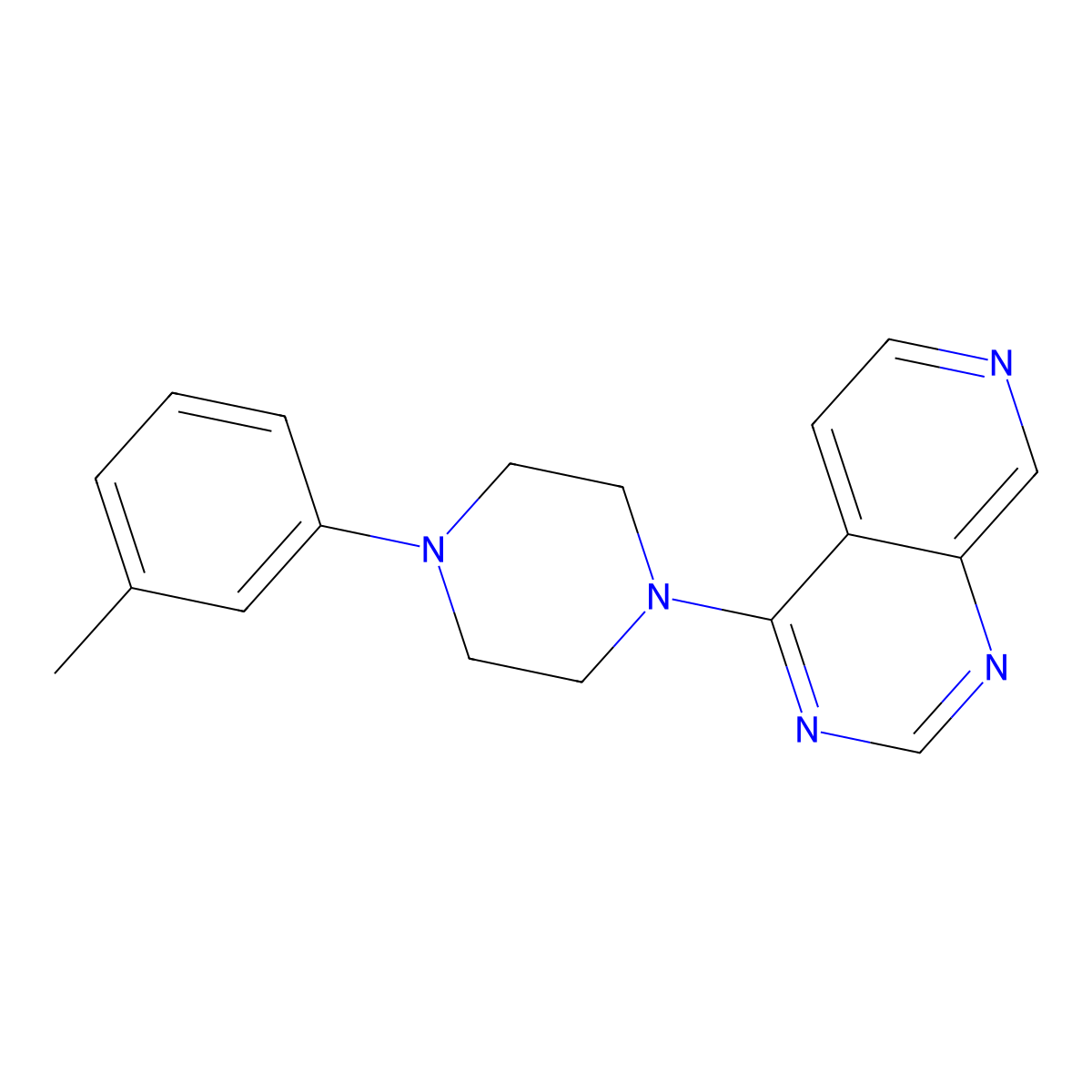 1-(3-Methylphenyl)-4-{pyrido[3,4-d]pyrimidin-4-yl}piperazine molecular structure, CAS 2329350-19-6