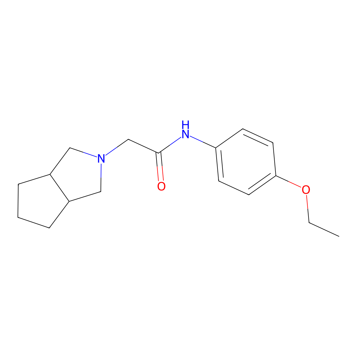 N-(4-ethoxyphenyl)-2-{octahydrocyclopenta[c]pyrrol-2-yl}acetamide molecular structure, CAS 2329357-30-2