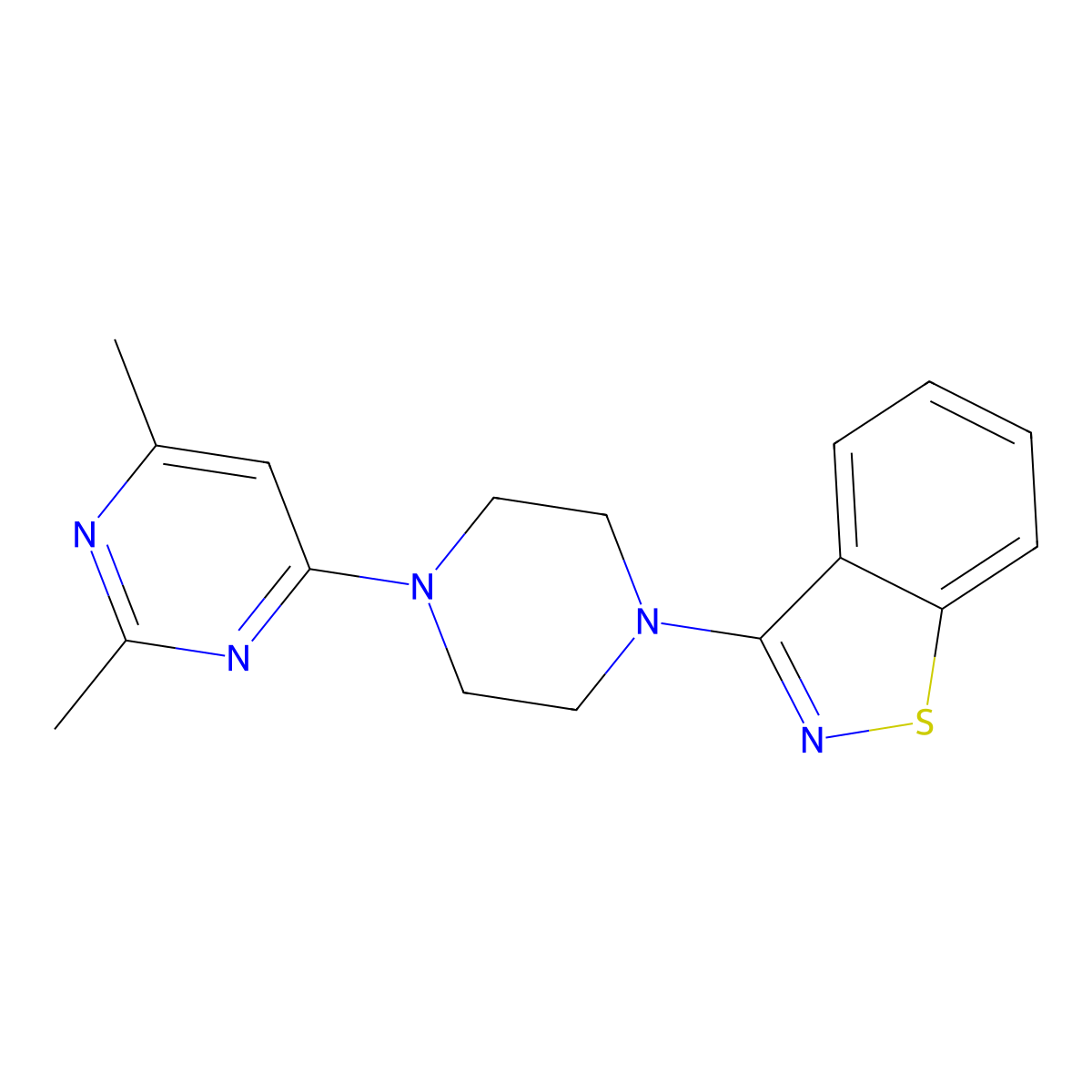 3-[4-(2,6-Dimethylpyrimidin-4-yl)piperazin-1-yl]-1,2-benzothiazole molecular structure, CAS 2329358-65-6