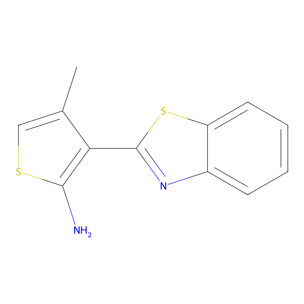 3-(1,3-Benzothiazol-2-yl)-4-methylthiophen-2-amine molecular structure, CAS 232941-00-3
