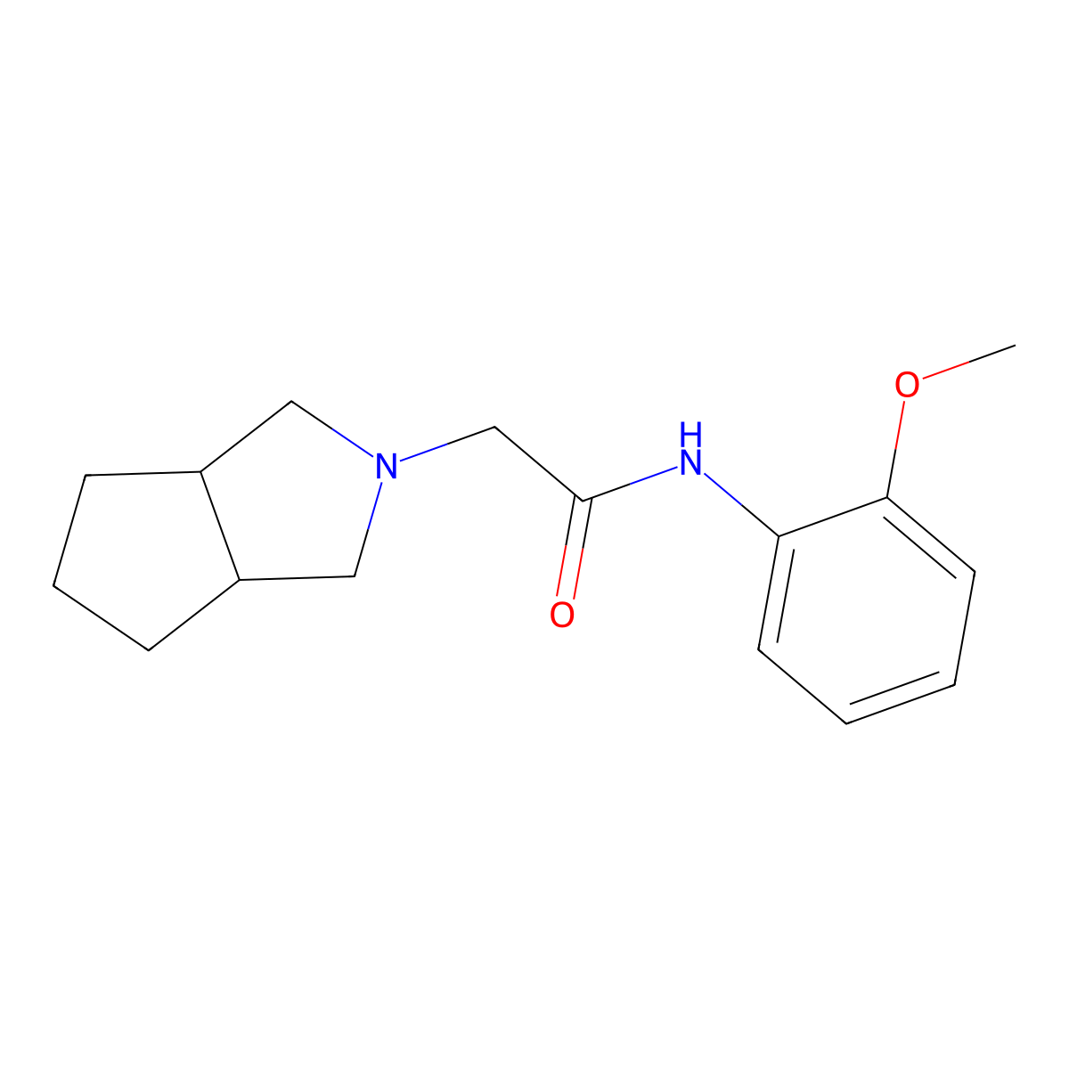 N-(2-methoxyphenyl)-2-{octahydrocyclopenta[c]pyrrol-2-yl}acetamide molecular structure, CAS 2329420-48-4