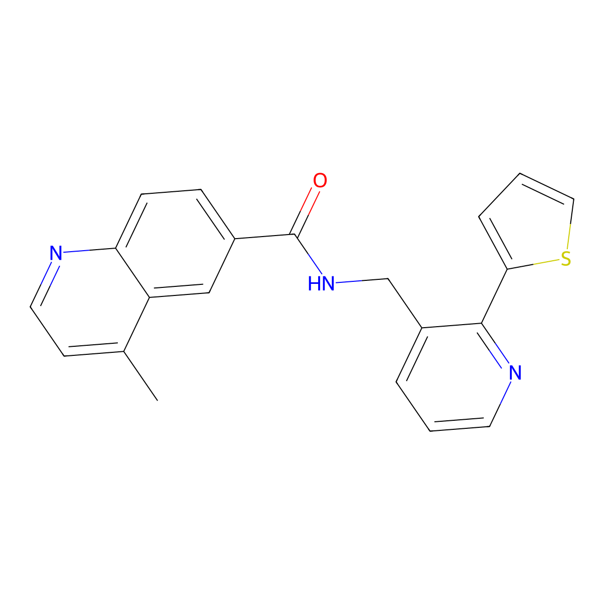 4-methyl-N-{[2-(thiophen-2-yl)pyridin-3-yl]methyl}quinoline-6-carboxamide molecular structure, CAS 2329440-67-5