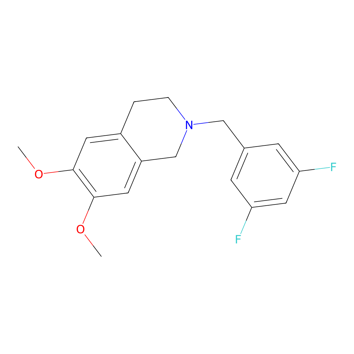 2-[(3,5-Difluorophenyl)methyl]-6,7-dimethoxy-1,2,3,4-tetrahydroisoquinoline molecular structure, CAS 2329464-18-6