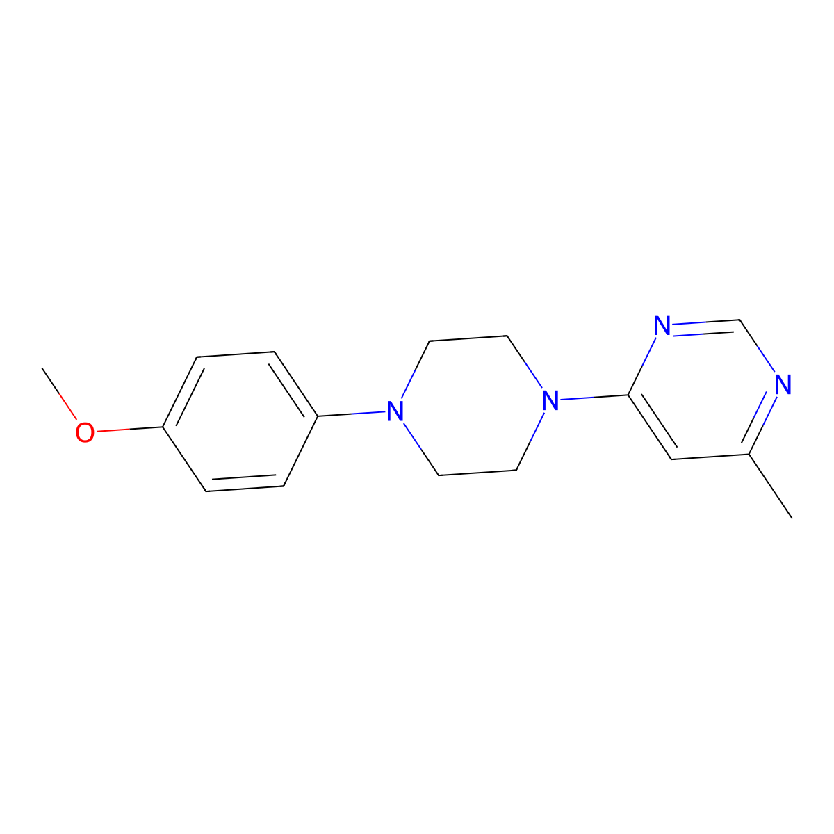 4-[4-(4-Methoxyphenyl)piperazin-1-yl]-6-methylpyrimidine molecular structure, CAS 2329485-14-3