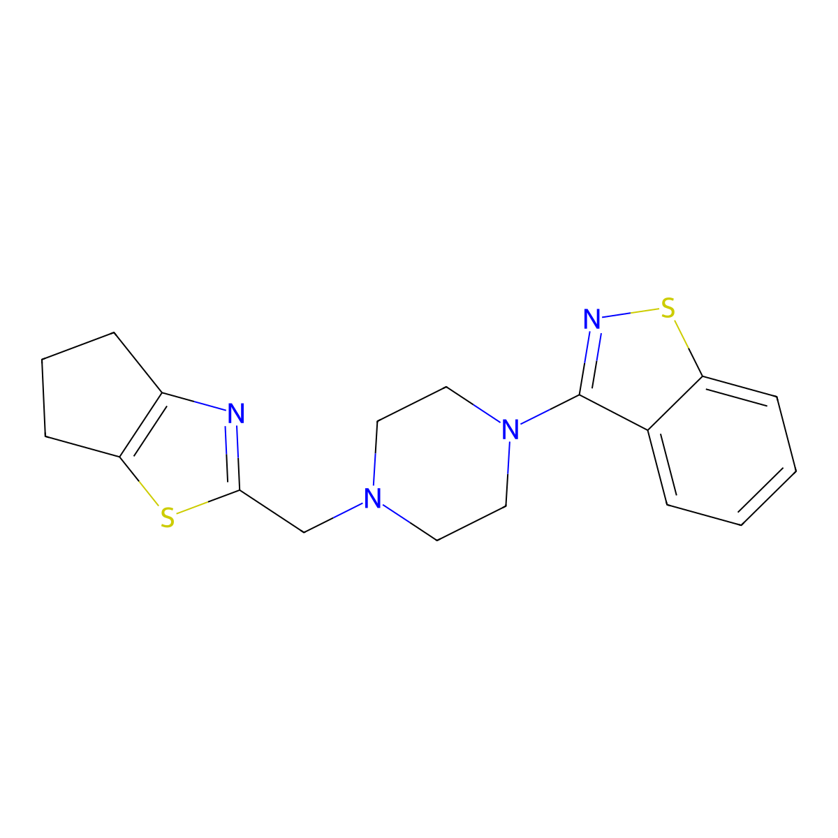 3-[4-({4H,5H,6H-cyclopenta[d][1,3]thiazol-2-yl}methyl)piperazin-1-yl]-1,2-benzothiazole molecular structure, CAS 2329499-20-7