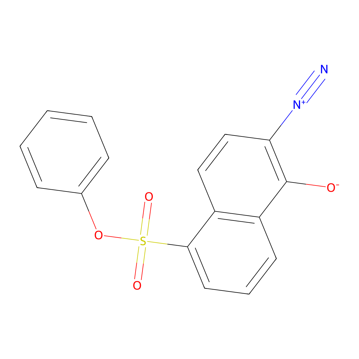1-Naphthalenesulfonic acid, 6-diazo-5,6-dihydro-5-oxo-, phenyl ester molecular structure, CAS 23295-00-3
