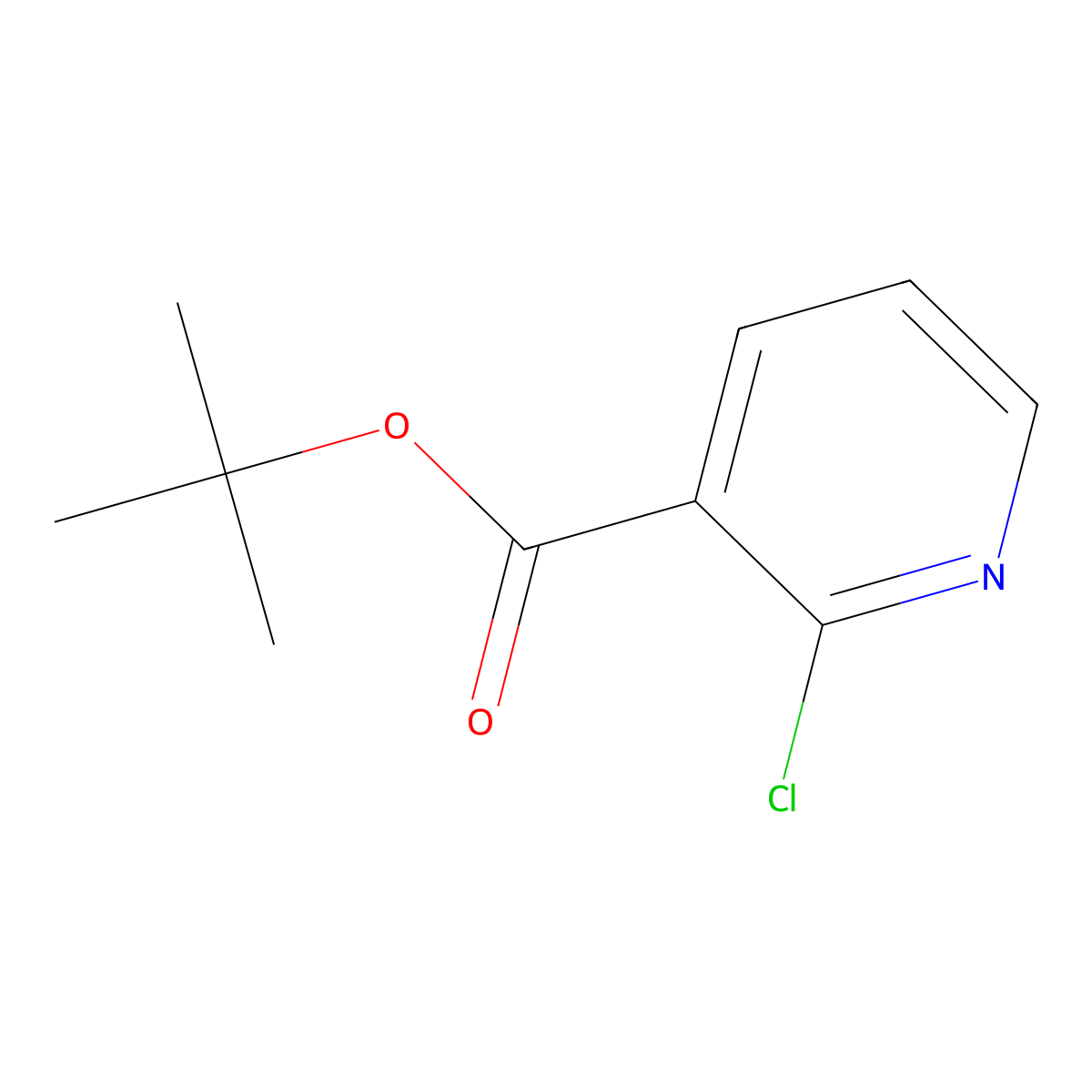 Tert-butyl 2-chloropyridine-3-carboxylate molecular structure, CAS 232951-83-6