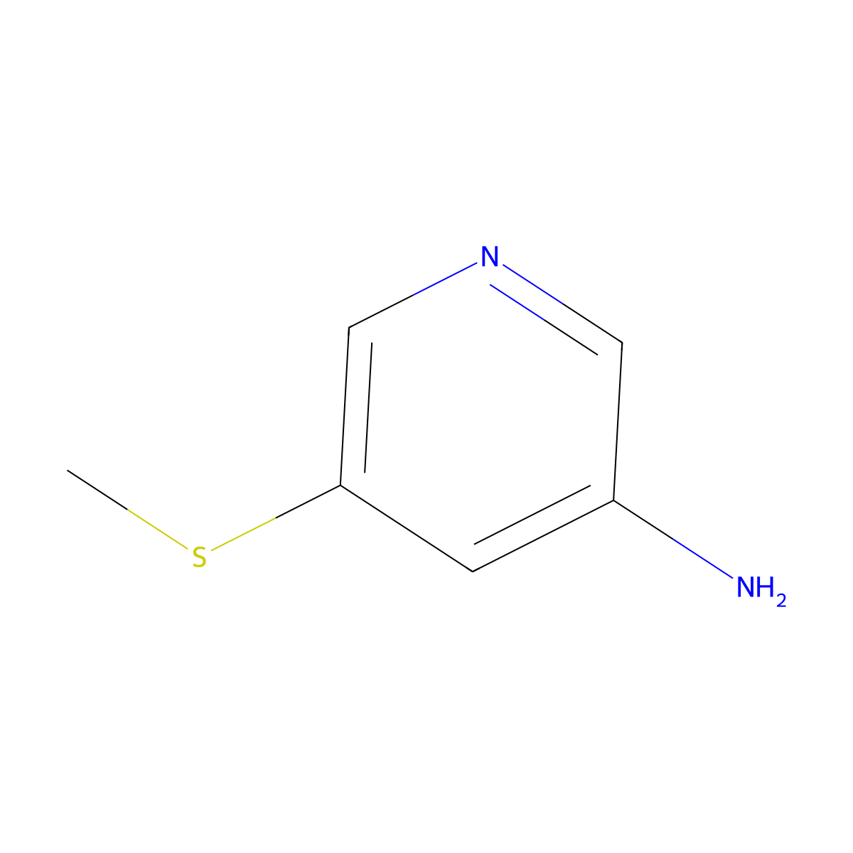 5-(Methylthio)-3-pyridinamine molecular structure, CAS 232951-86-9