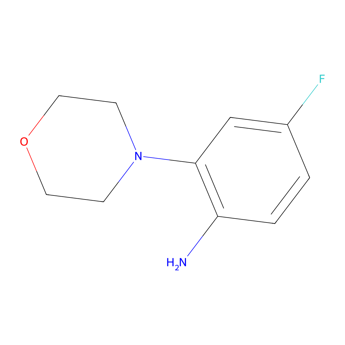 4-Fluoro-2-morpholinoaniline molecular structure, CAS 232951-87-0