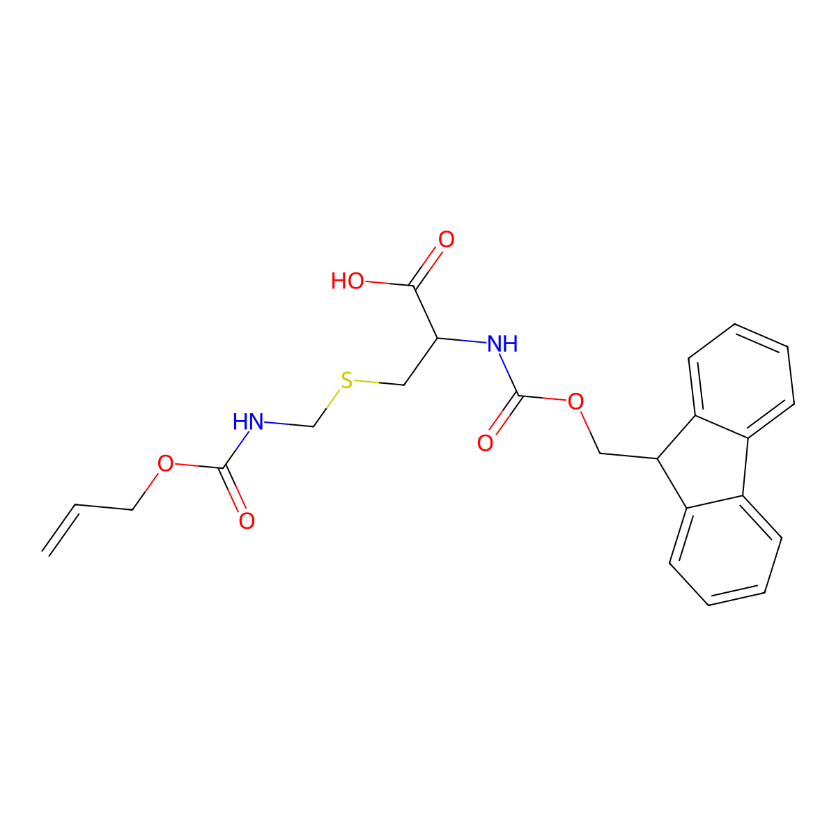 Fmoc-s-allyloxy-amidomethyl-d-cysteine molecular structure, CAS 232953-09-2