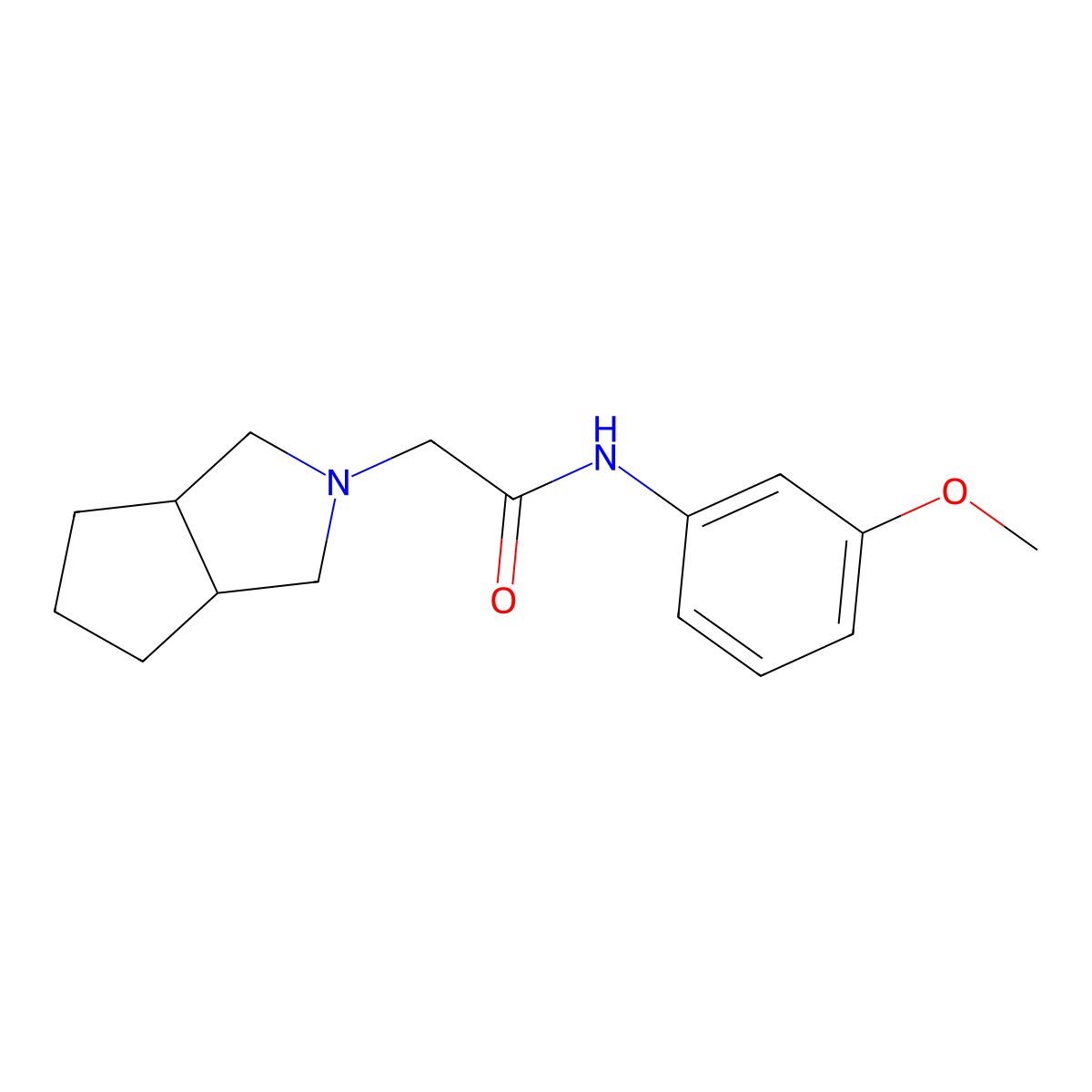 N-(3-methoxyphenyl)-2-{octahydrocyclopenta[c]pyrrol-2-yl}acetamide molecular structure, CAS 2329557-35-7