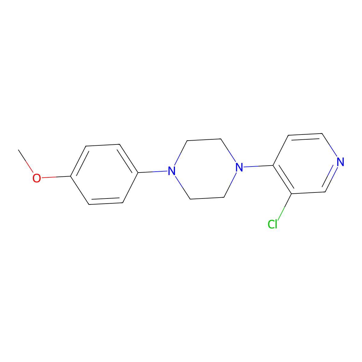 1-(3-Chloropyridin-4-yl)-4-(4-methoxyphenyl)piperazine molecular structure, CAS 2329563-74-6