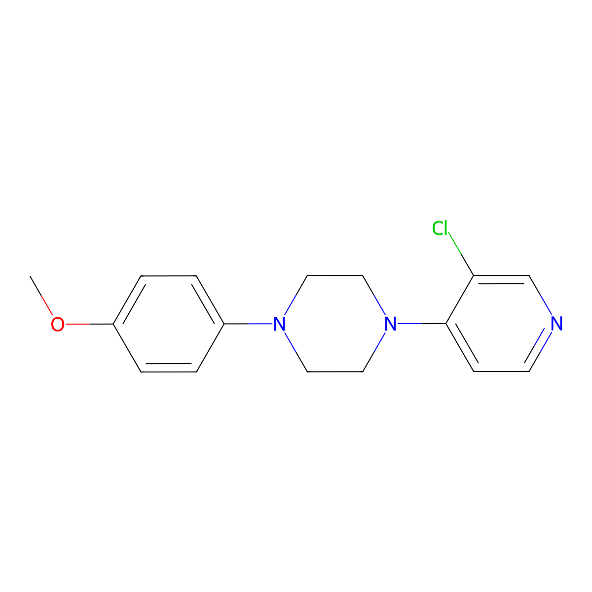 1-(3-Chloropyridin-4-yl)-4-(4-methoxyphenyl)piperazine molecular structure, CAS 2329563-74-6