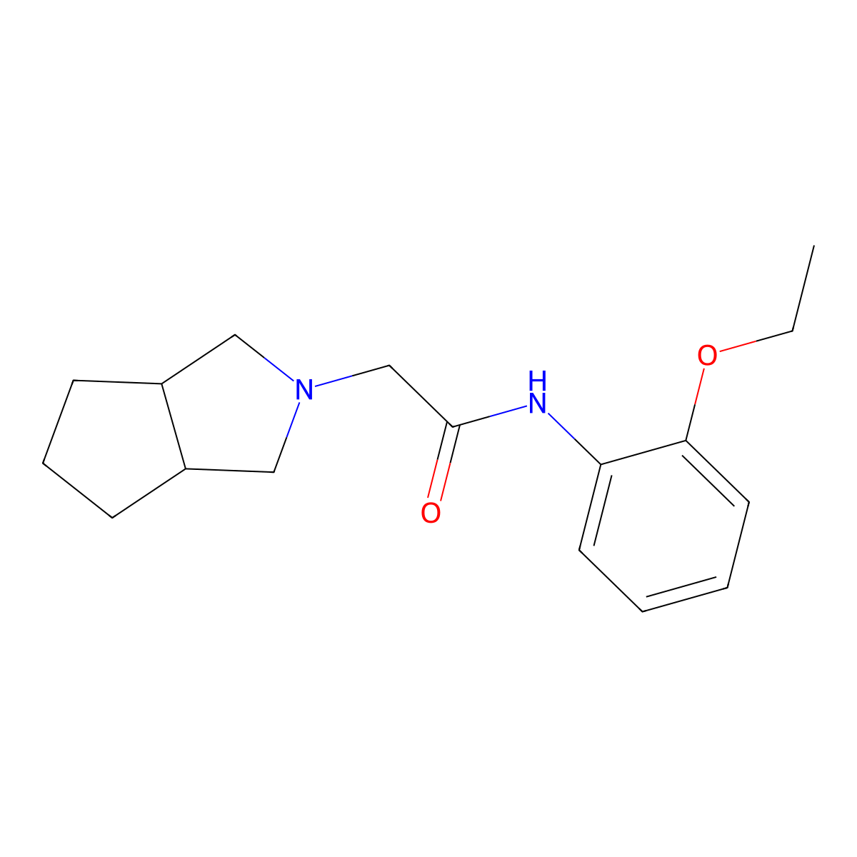 N-(2-ethoxyphenyl)-2-{octahydrocyclopenta[c]pyrrol-2-yl}acetamide molecular structure, CAS 2329578-27-8