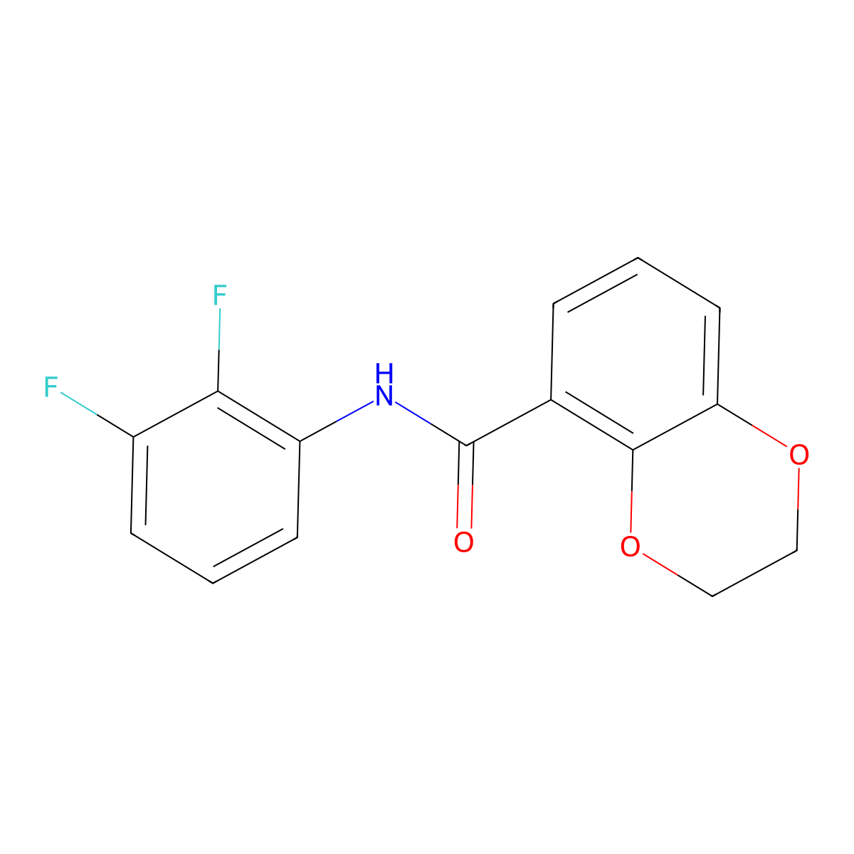 N-(2,3-difluorophenyl)-2,3-dihydro-1,4-benzodioxine-5-carboxamide molecular structure, CAS 2329632-82-6