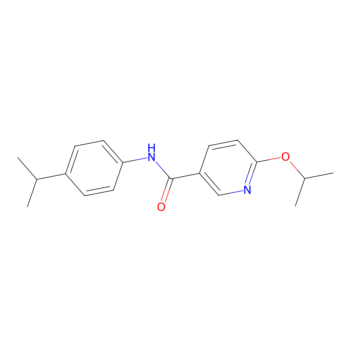 N-[4-(propan-2-yl)phenyl]-6-(propan-2-yloxy)pyridine-3-carboxamide molecular structure, CAS 2329709-41-1