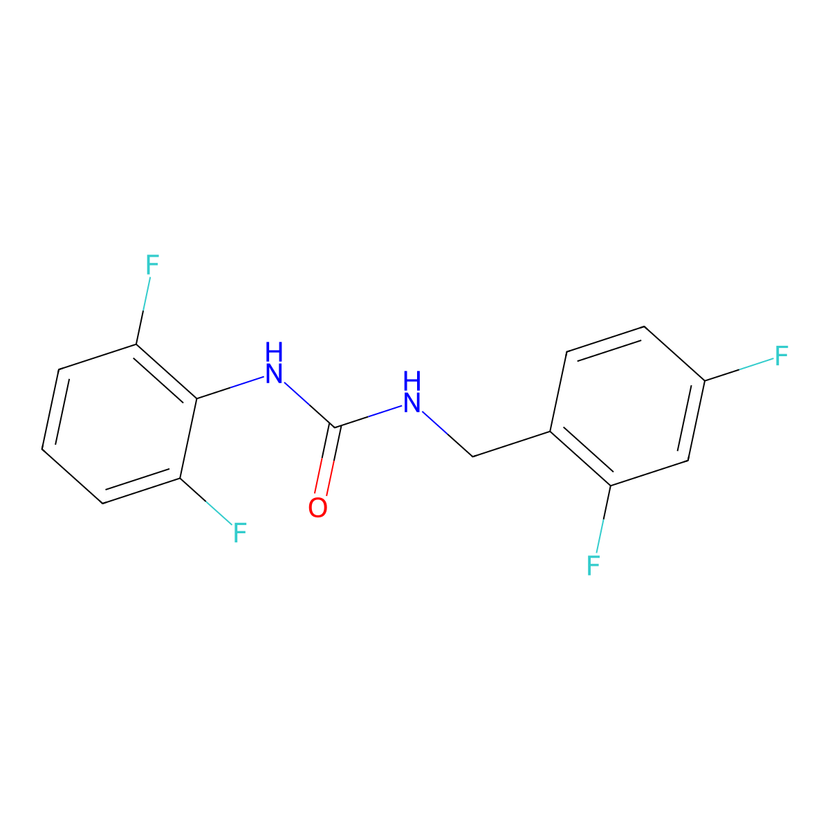 1-(2,6-Difluorophenyl)-3-[(2,4-difluorophenyl)methyl]urea molecular structure, CAS 2329710-24-7