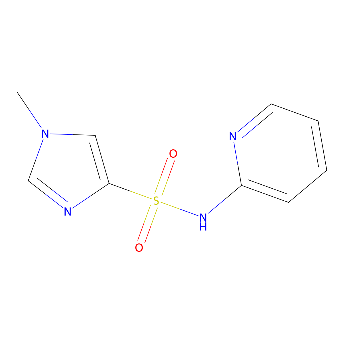 1-methyl-N-(pyridin-2-yl)-1H-imidazole-4-sulfonamide molecular structure, CAS 2329838-63-1