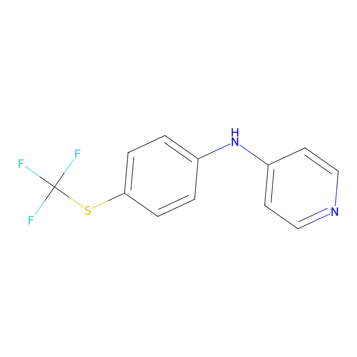 N-{4-[(trifluoromethyl)sulfanyl]phenyl}pyridin-4-amine molecular structure, CAS 2329927-73-1