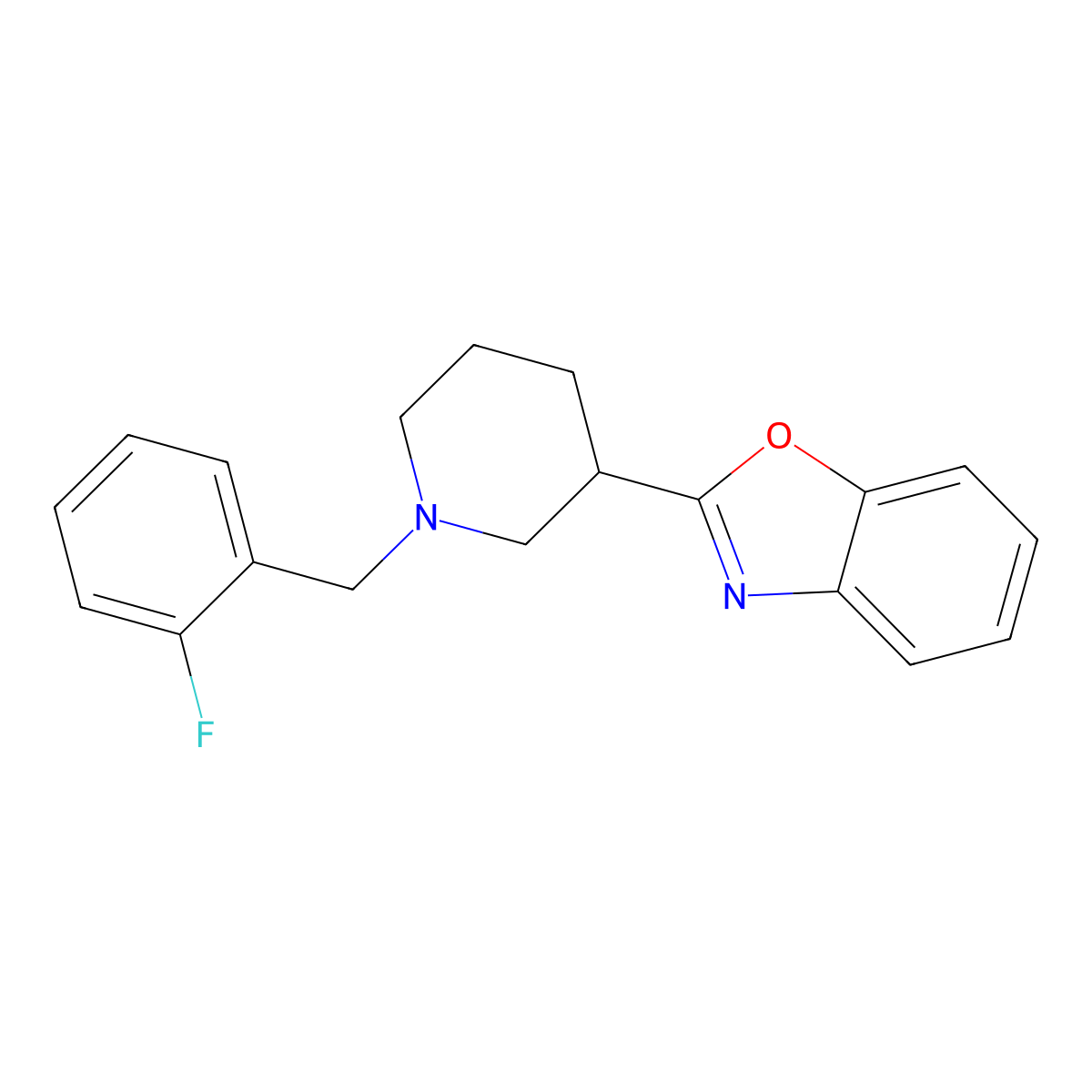 2-{1-[(2-Fluorophenyl)methyl]piperidin-3-yl}-1,3-benzoxazole molecular structure, CAS 2329977-69-5