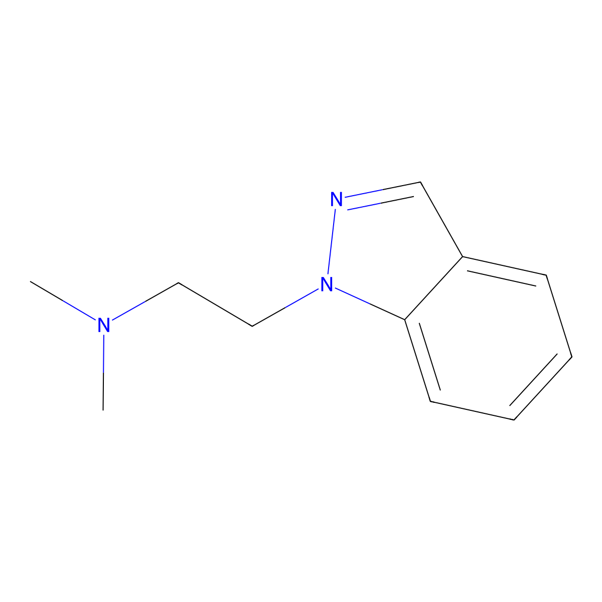 [2-(1H-indazol-1-yl)ethyl]dimethylamine molecular structure, CAS 23301-30-6