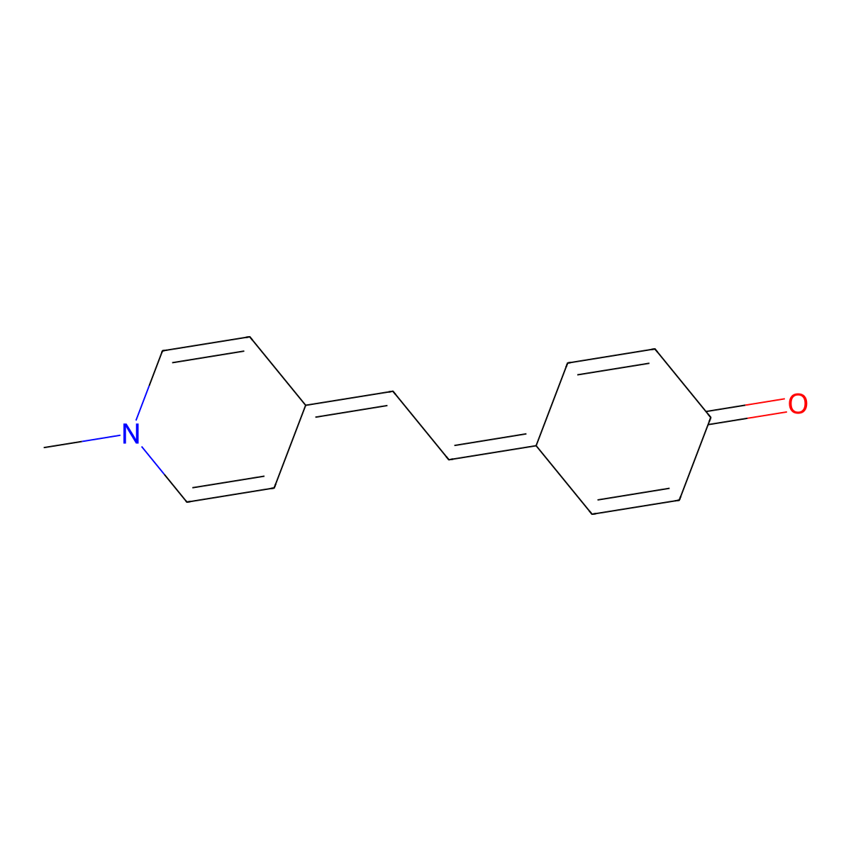 4-[(1-Methyl-4(1H)-pyridinylidene)ethylidene]-2,5-cyclohexadien-1-one molecular structure, CAS 23302-83-2