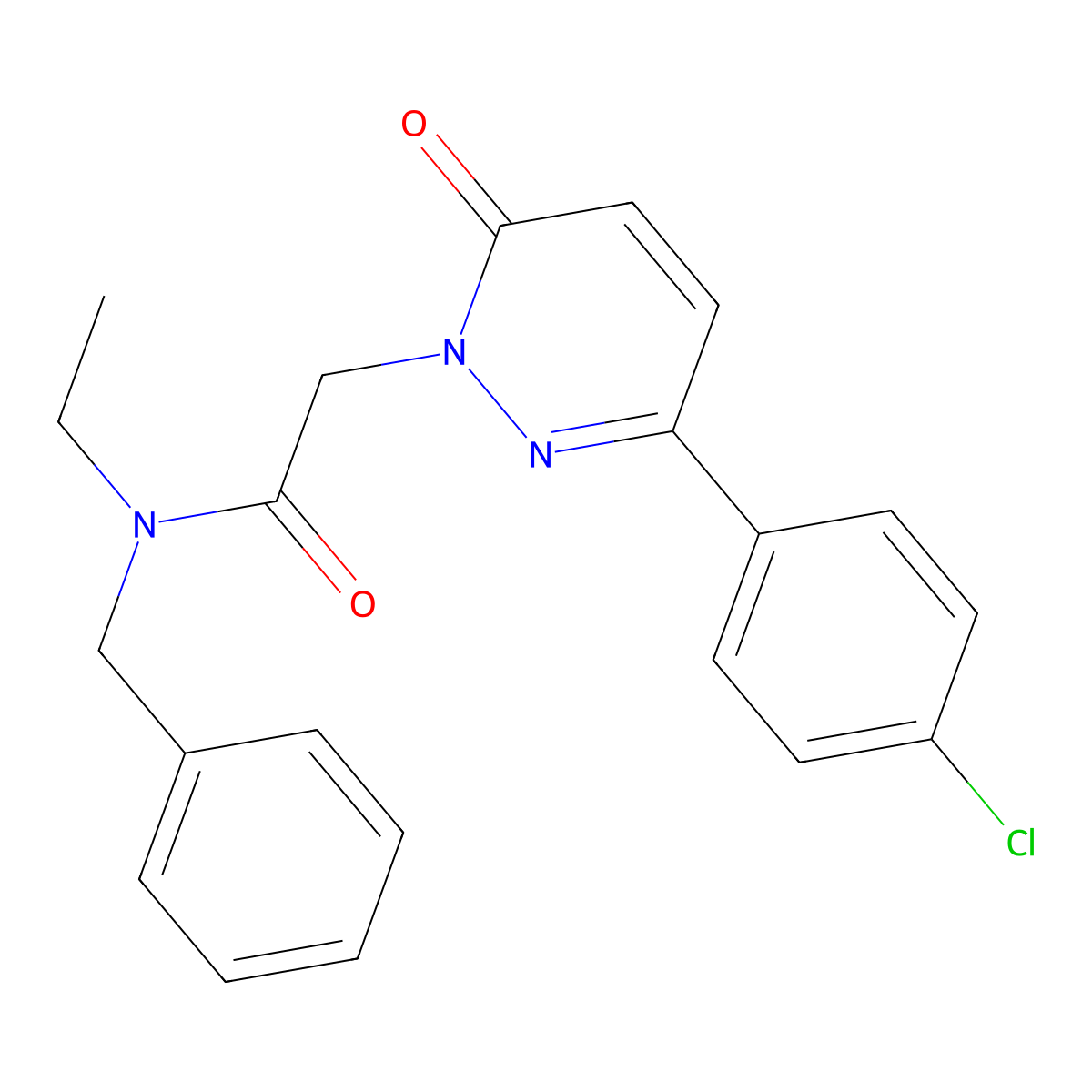N-benzyl-2-[3-(4-chlorophenyl)-6-oxo-1,6-dihydropyridazin-1-yl]-N-ethylacetamide molecular structure, CAS 2330218-71-6